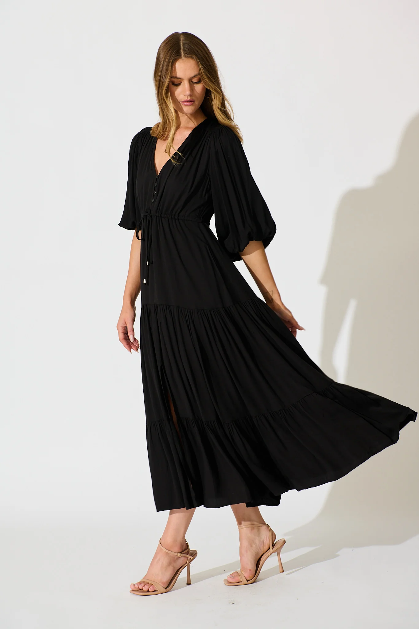 Carwen Maxi Dress in Black - Image 3