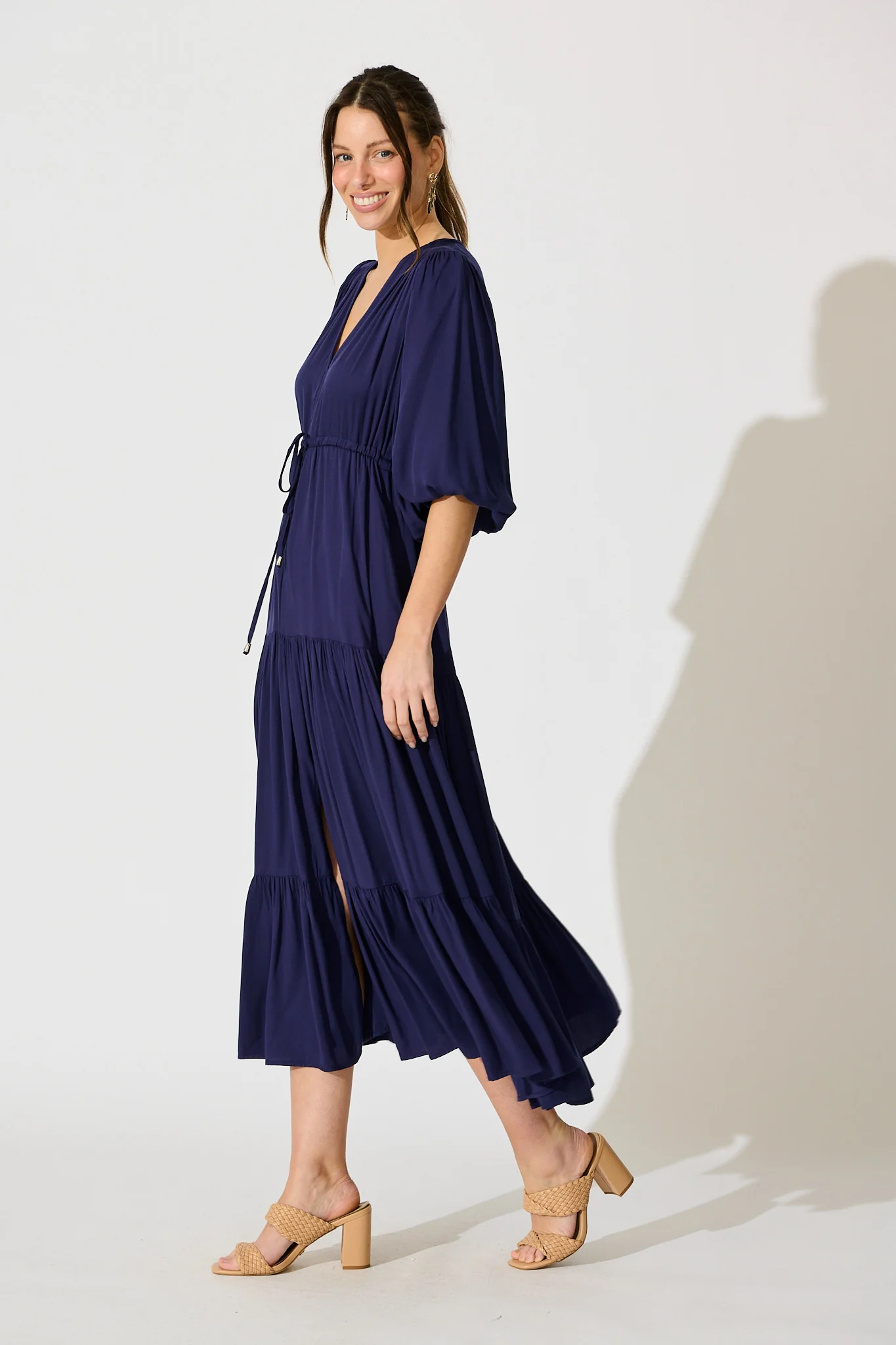 Carwen Maxi Dress in Navy - Image 3