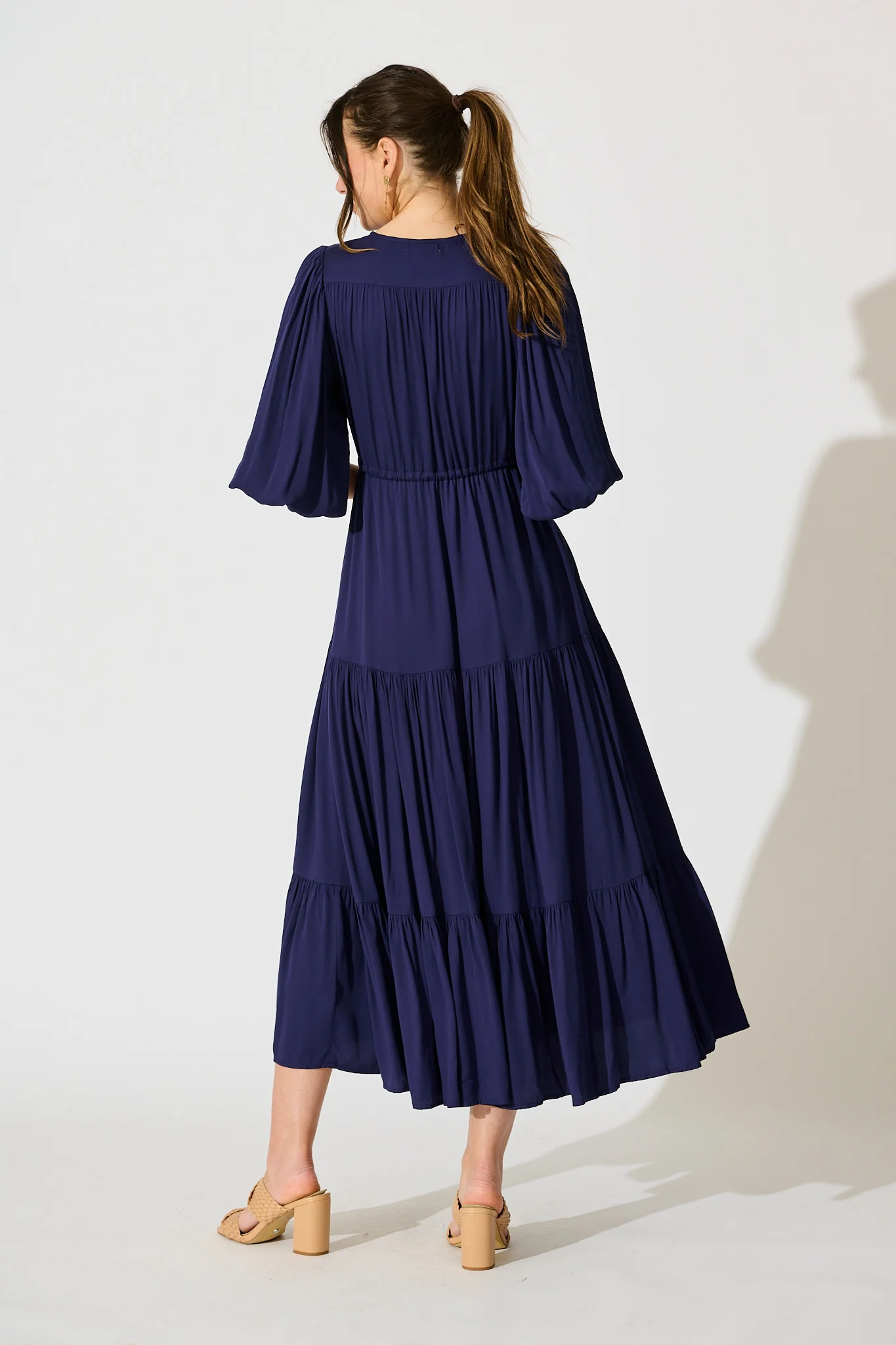 Carwen Maxi Dress in Navy - Image 4