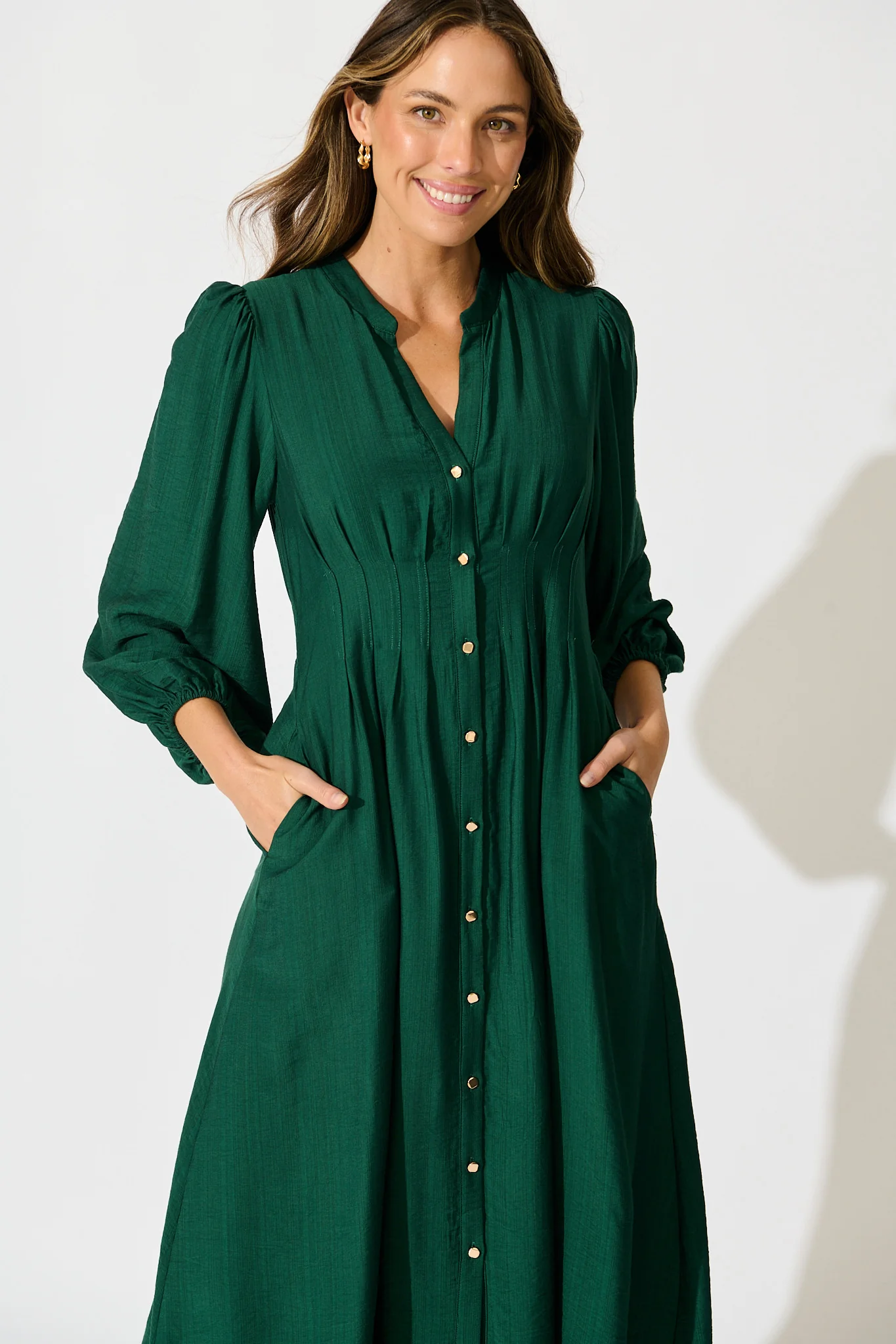 Casablanca Midi Dress in Green - Image 2