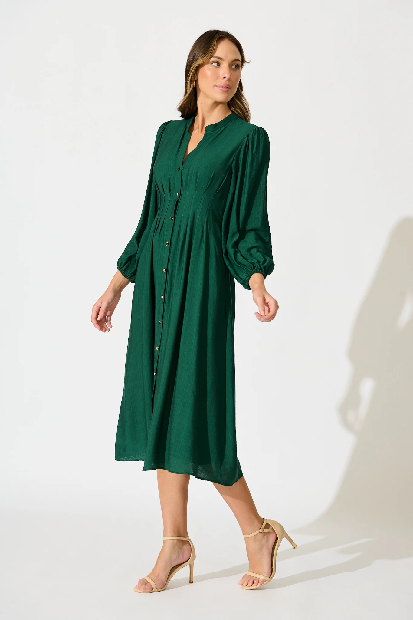 Casablanca Midi Dress in Green - Image 3