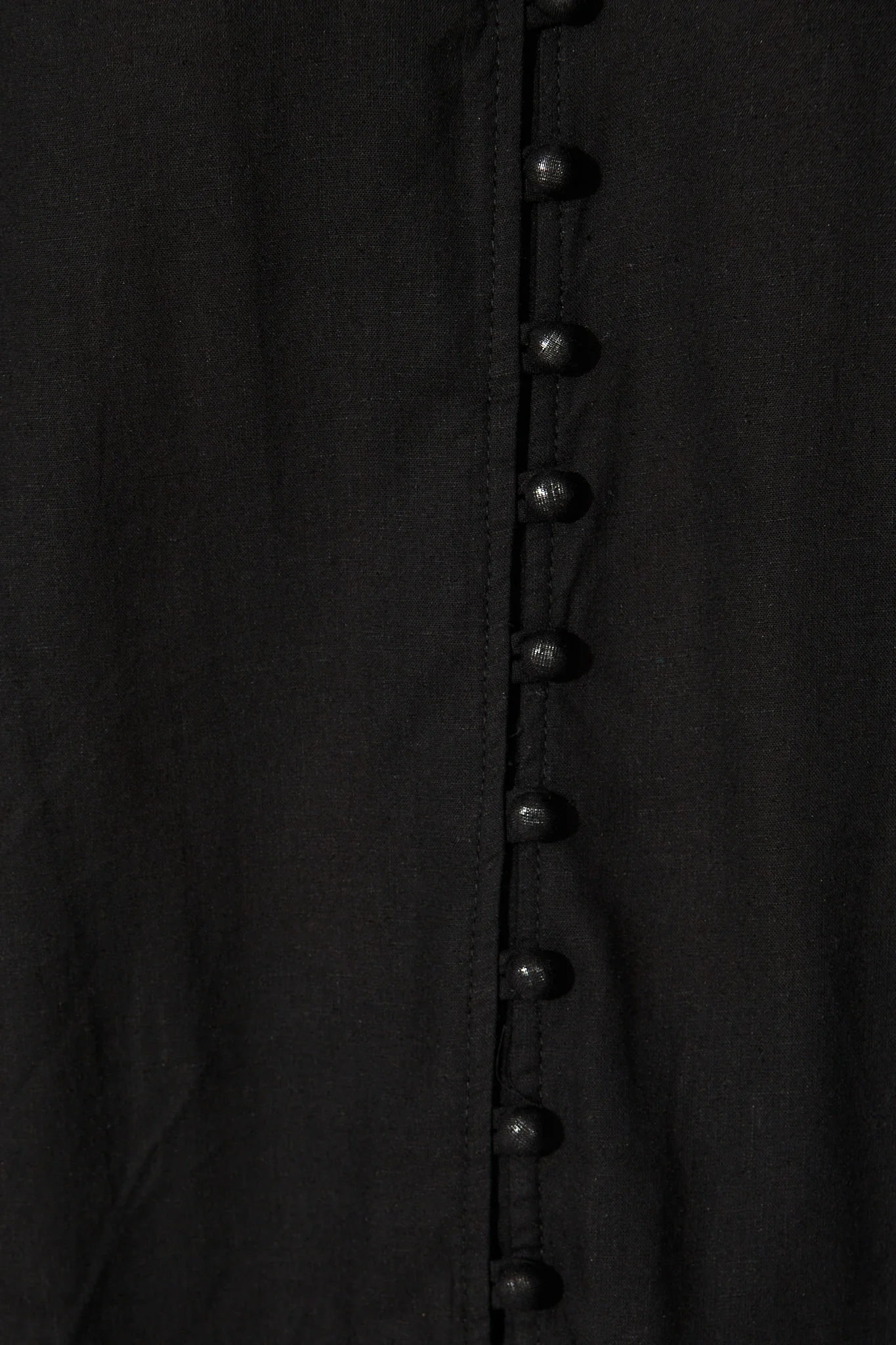 Cascades Top in Black Linen Blend - Image 6