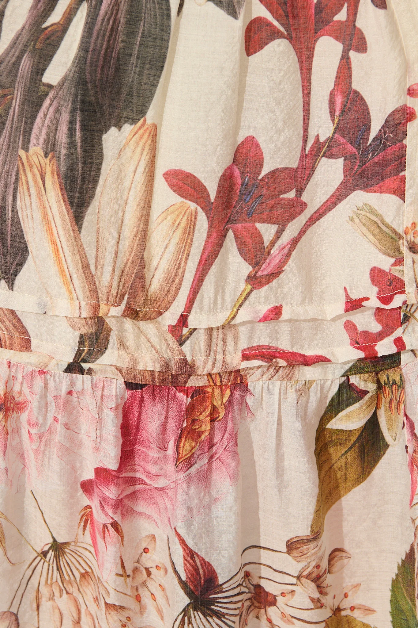 Catania Maxi Dress in Cream with Multi Floral - Image 6