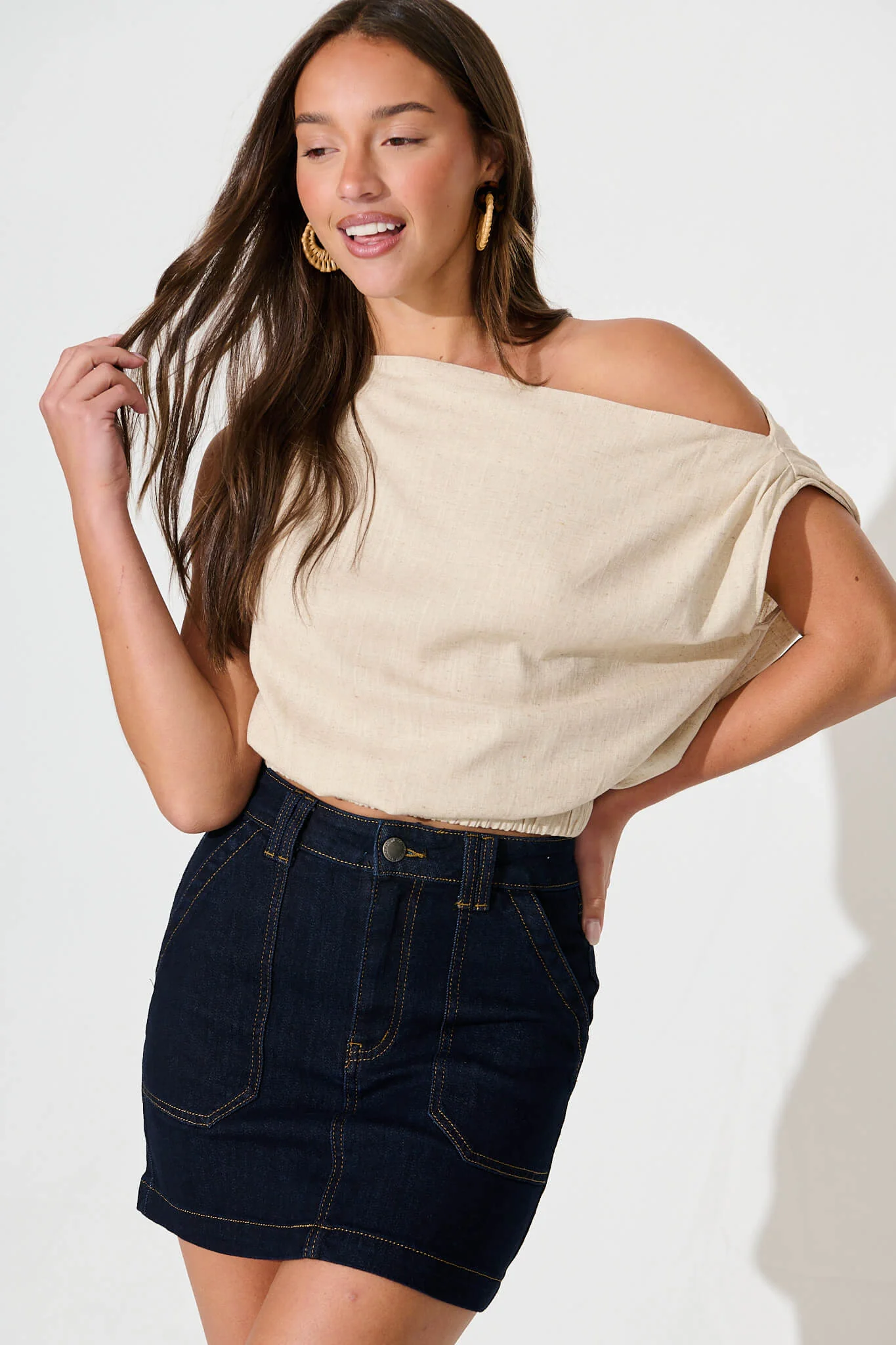 Cavallo Denim Skirt in Indigo