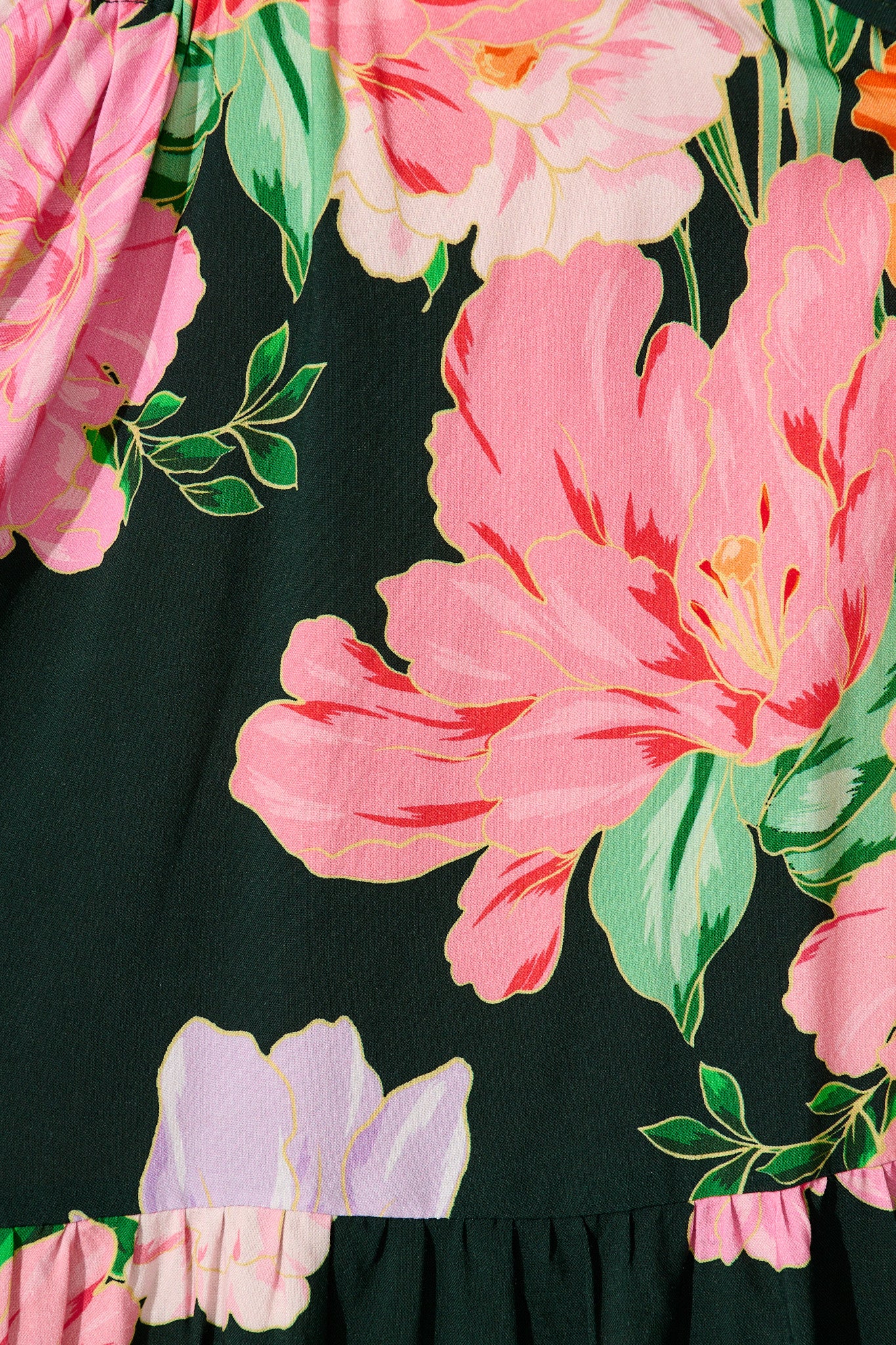Celeste Petal Dress in Green with Multi Floral - Image 12