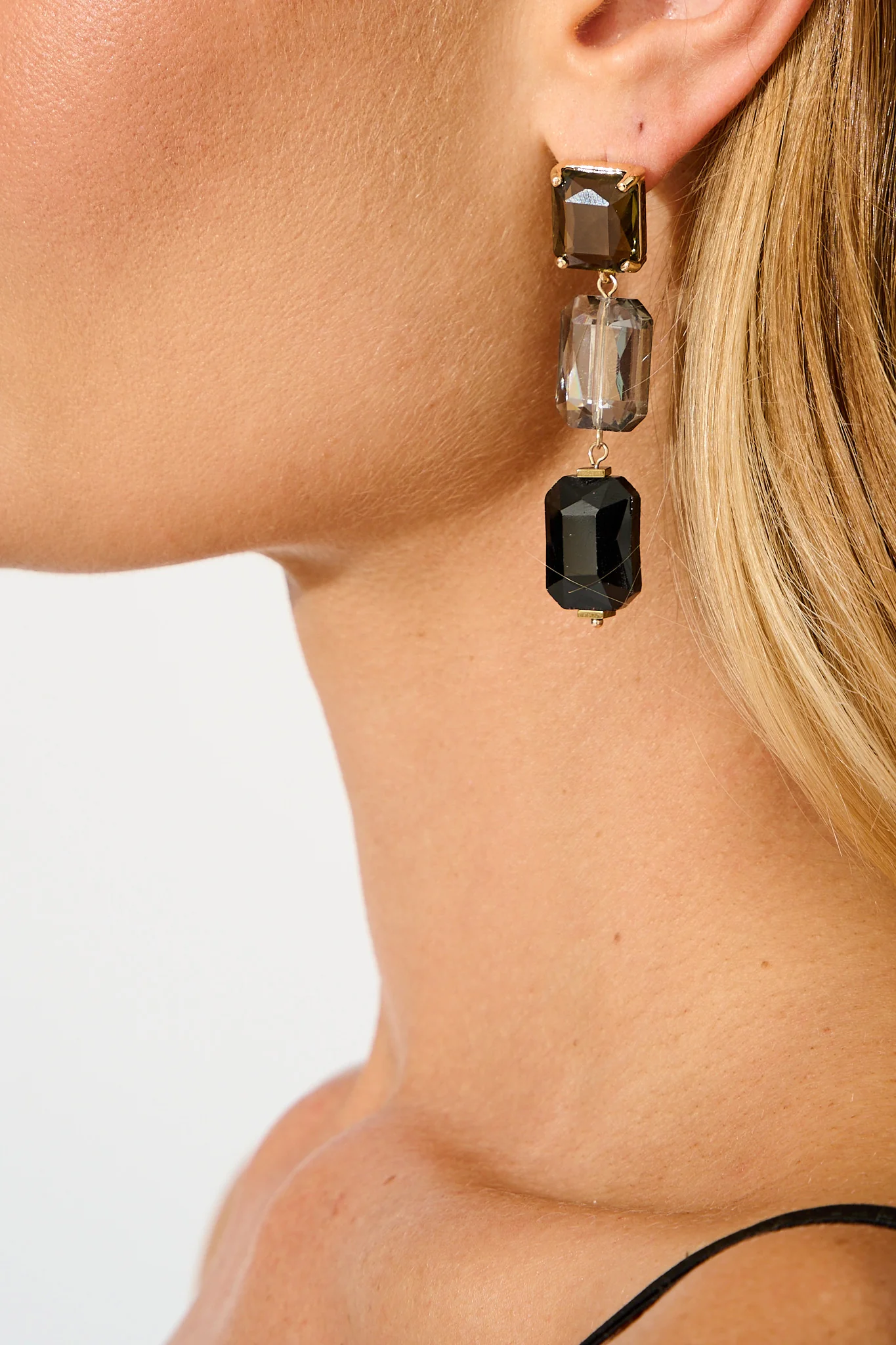 Celina Drop Earrings in Black Multi - Image 2