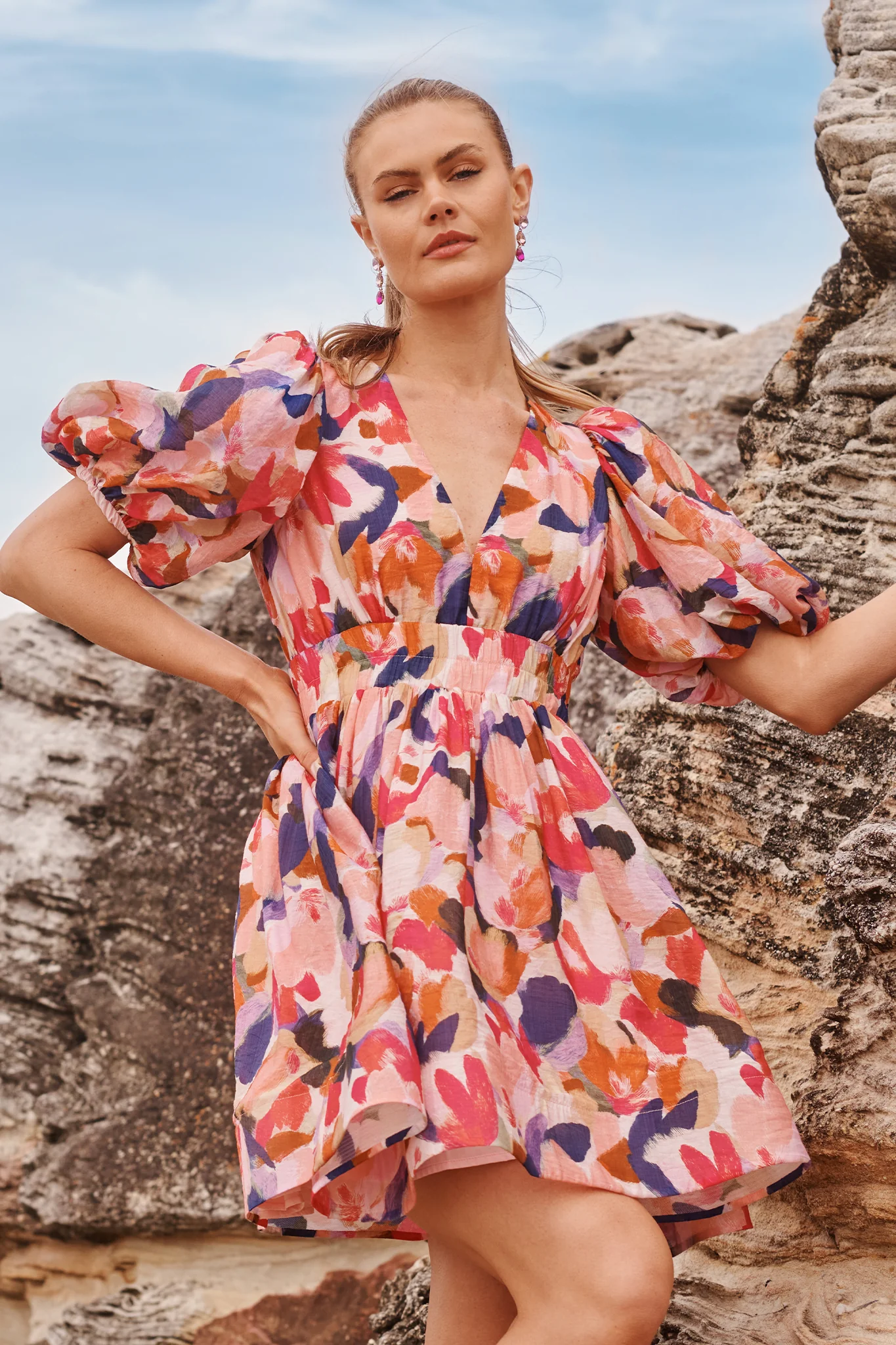 Champagne Nights Dress in Multi Print - Image 5