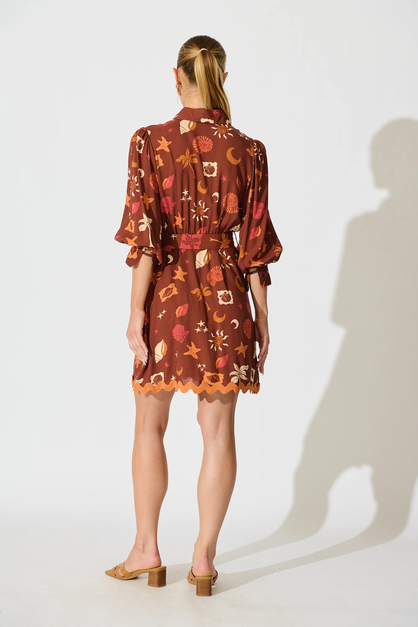 Charmain Dress in Multi Brown Summer Print - Image 4