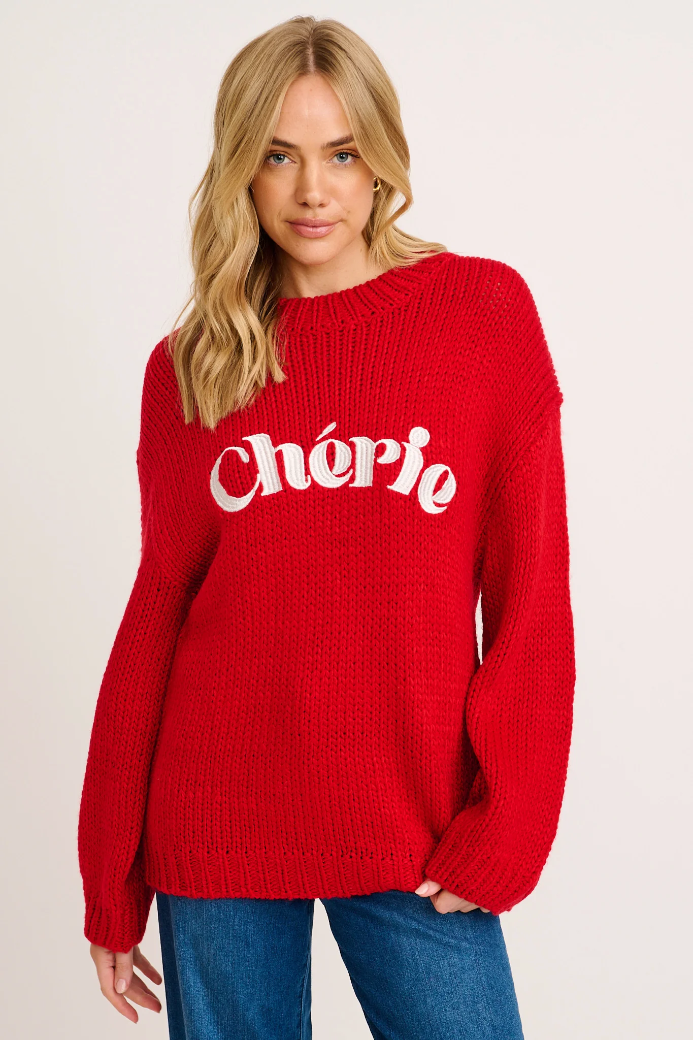 PRE ORDER Cherie Knit in Red - Image 3