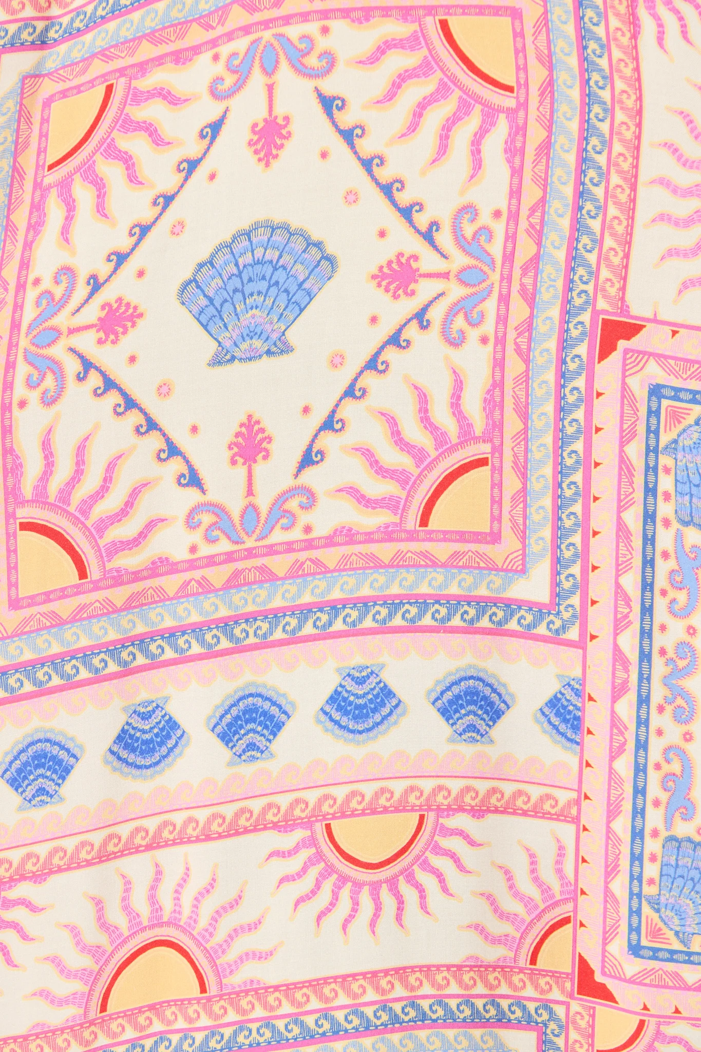 Ciniza Maxi Dress in Pink Tile Print - Image 6
