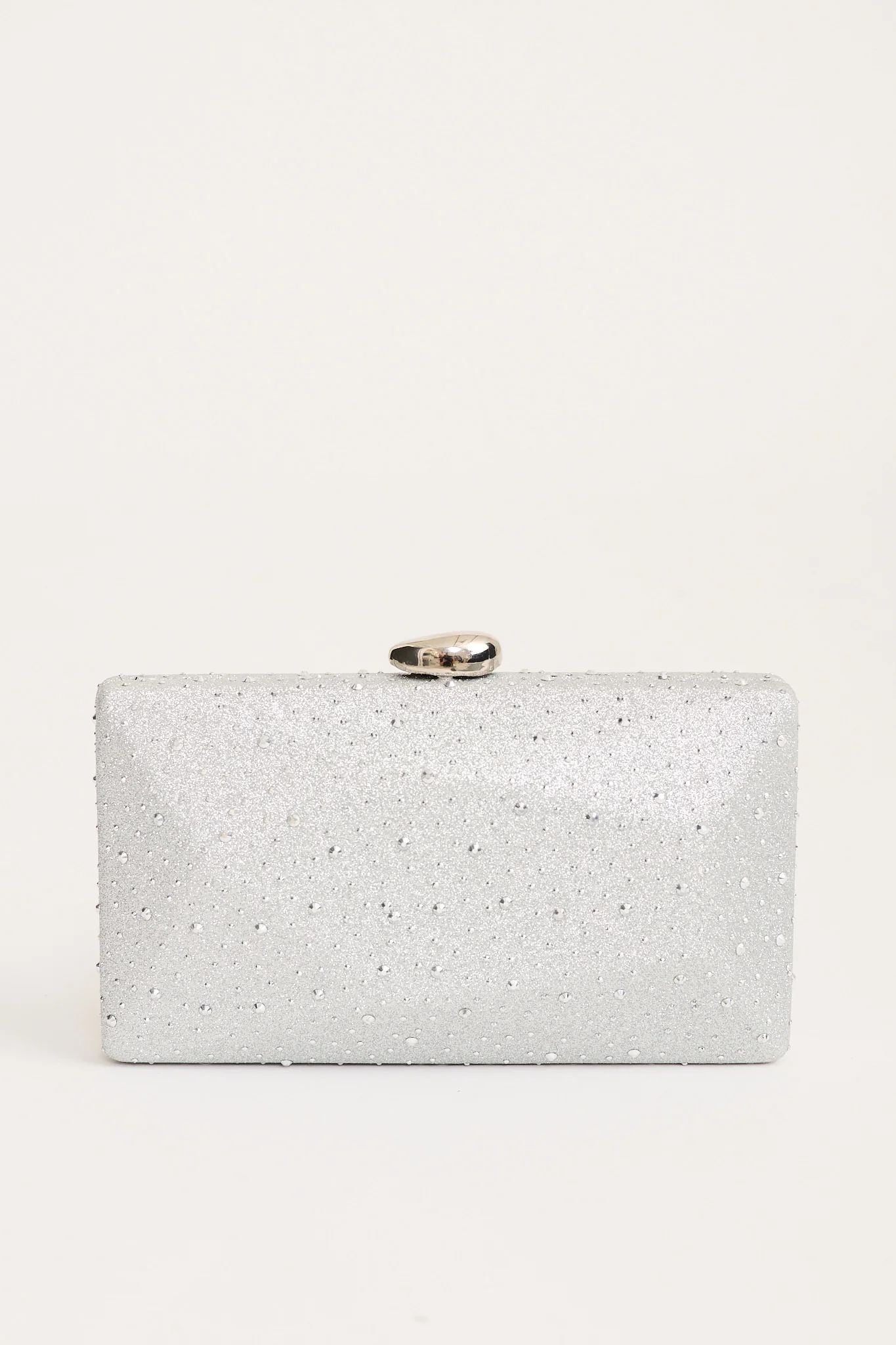 Clara Clutch Bag in Silver