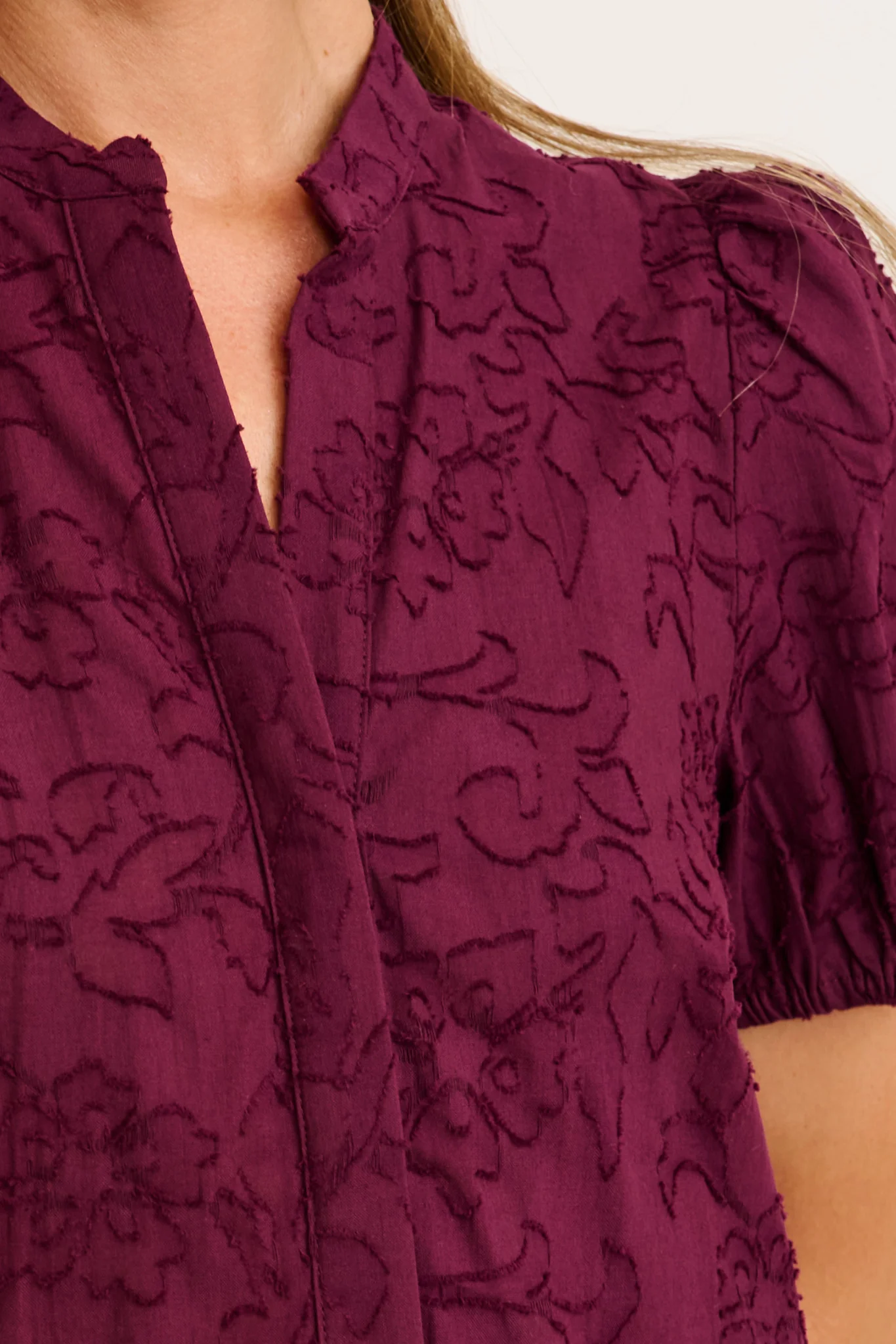 Classic Times Top in Plum Cotton - Image 5