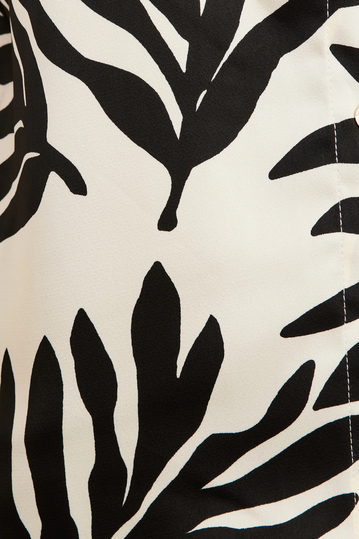 Claya Top in Black with White Leaf Print - Image 6