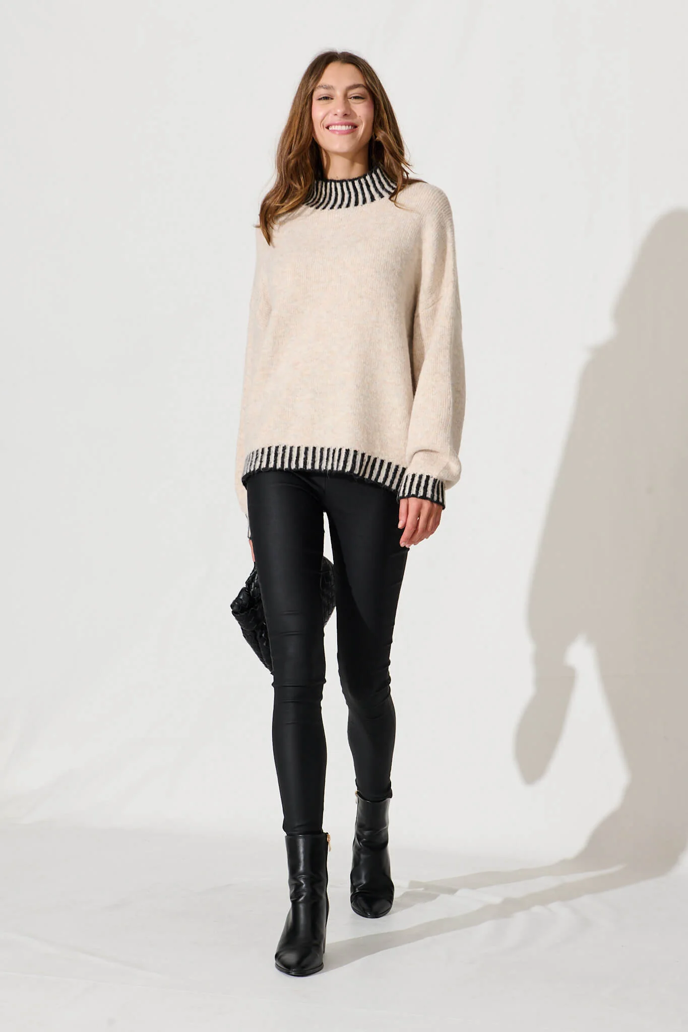 Clementine Knit In Beige Marle Wool Blend - Image 4