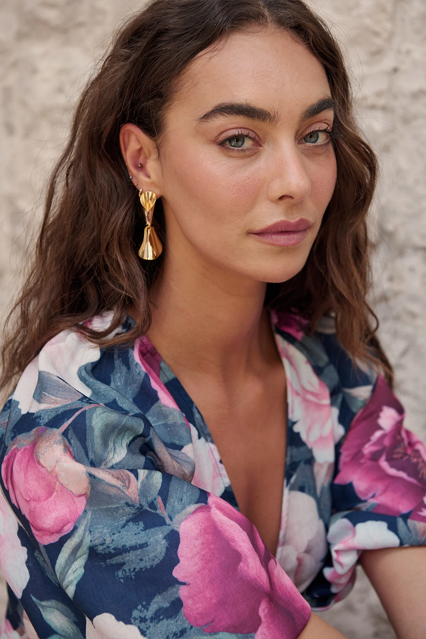 Clio Drop Earrings in Gold