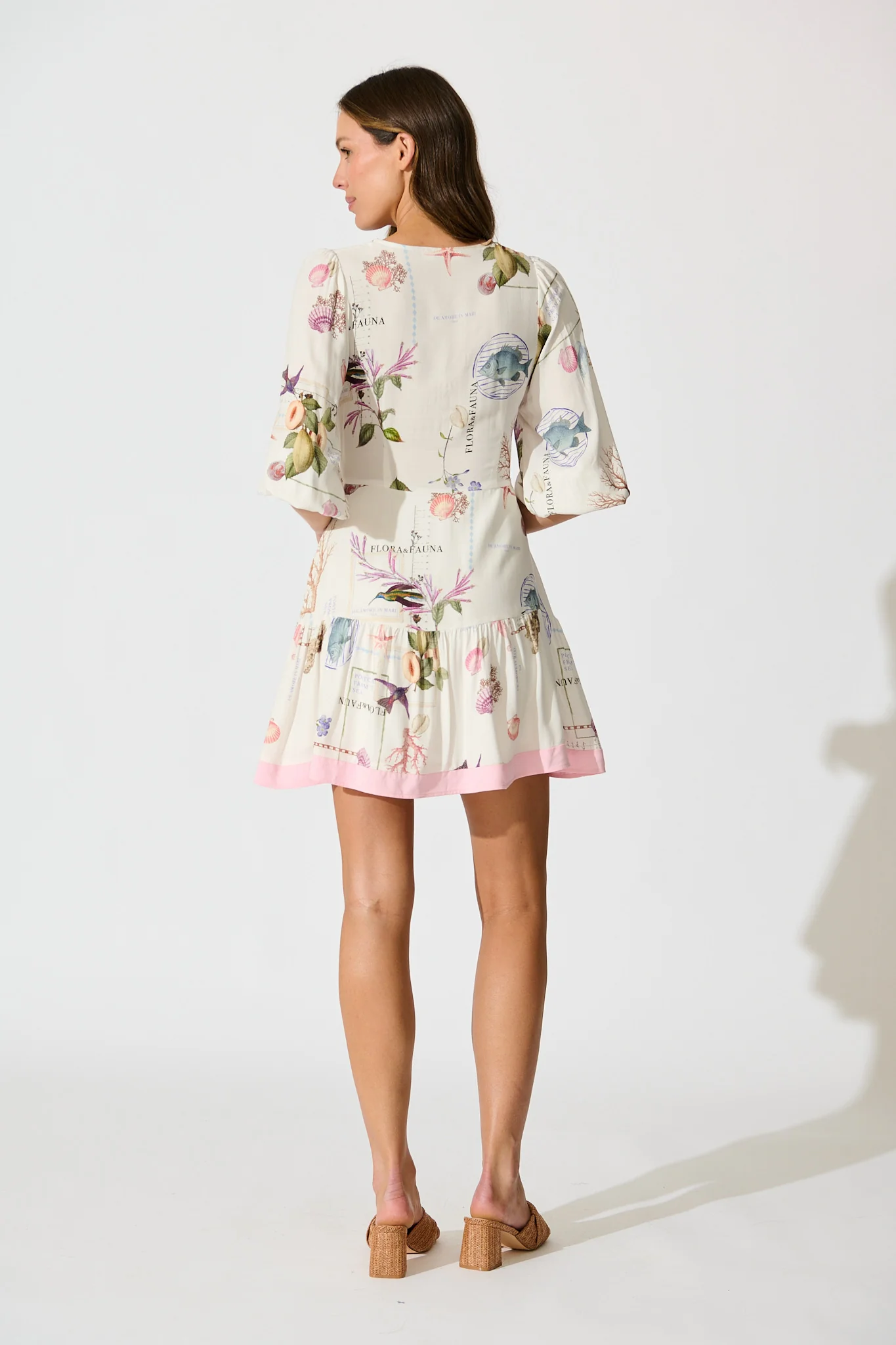 Coastline Muse Dress in White with Multi Shell - Image 4