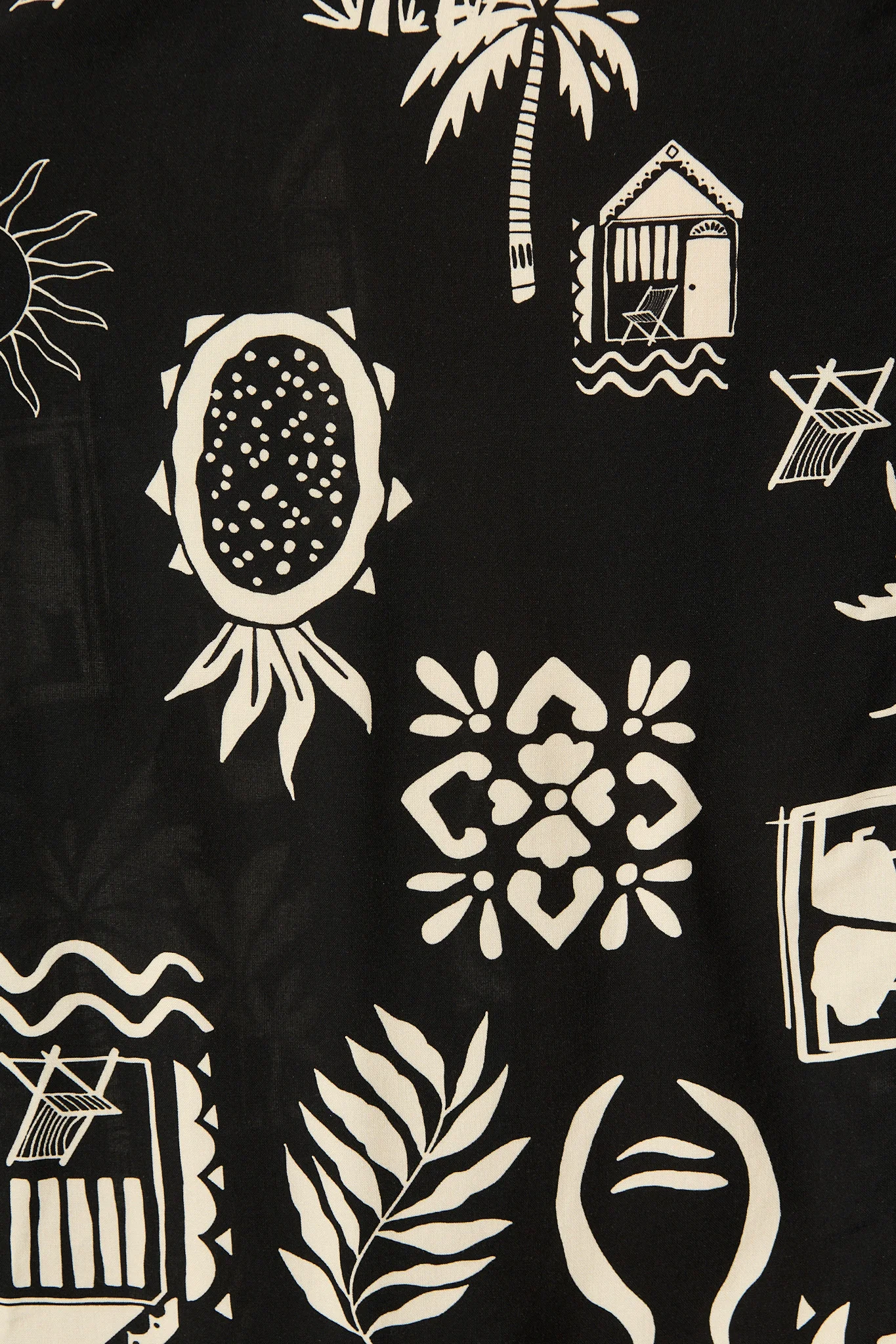 Coco Maxi Shirt Dress In Black Palm Print - Image 6