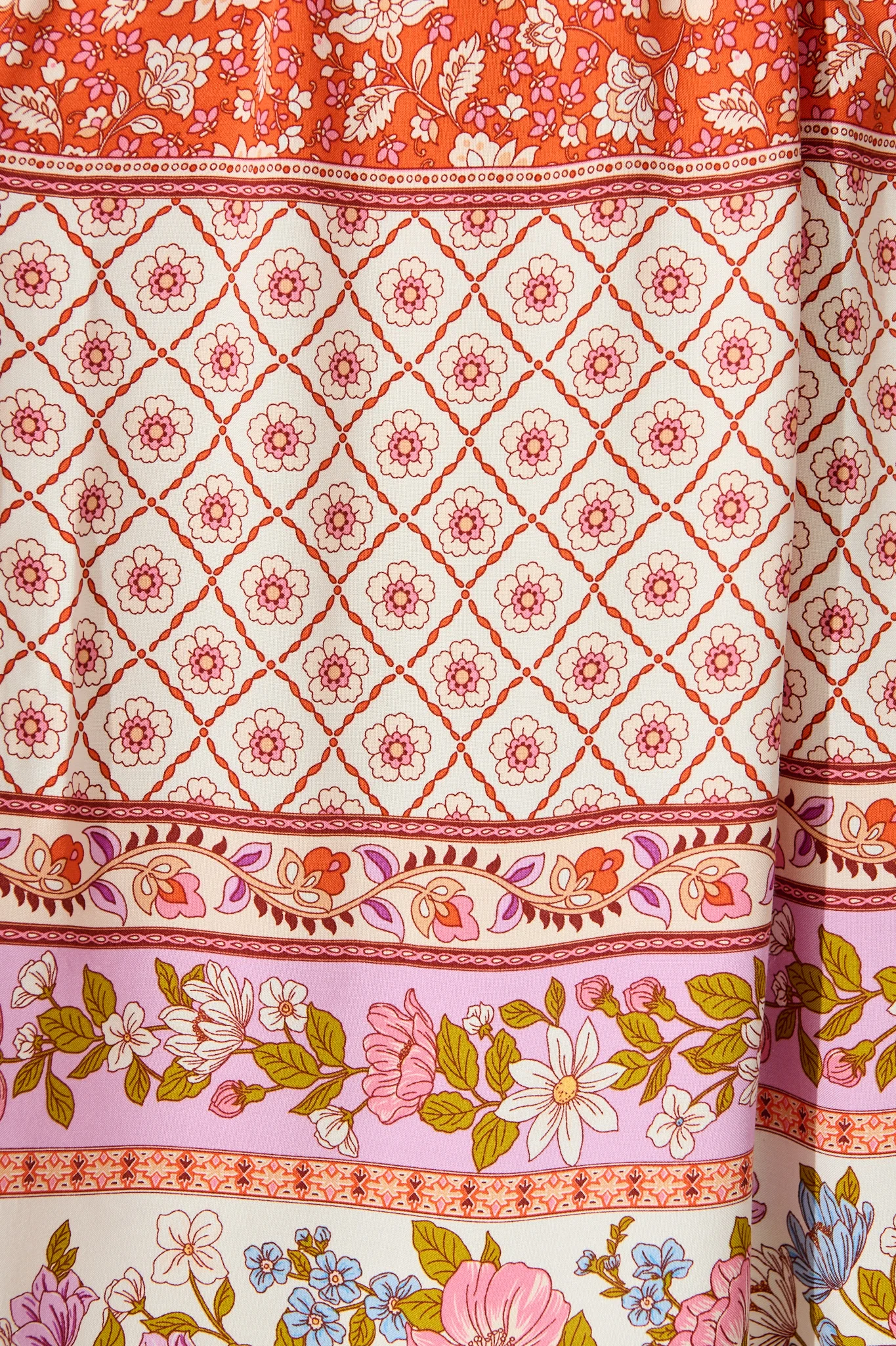 Conni Dress in Orange Boho Floral - Image 6