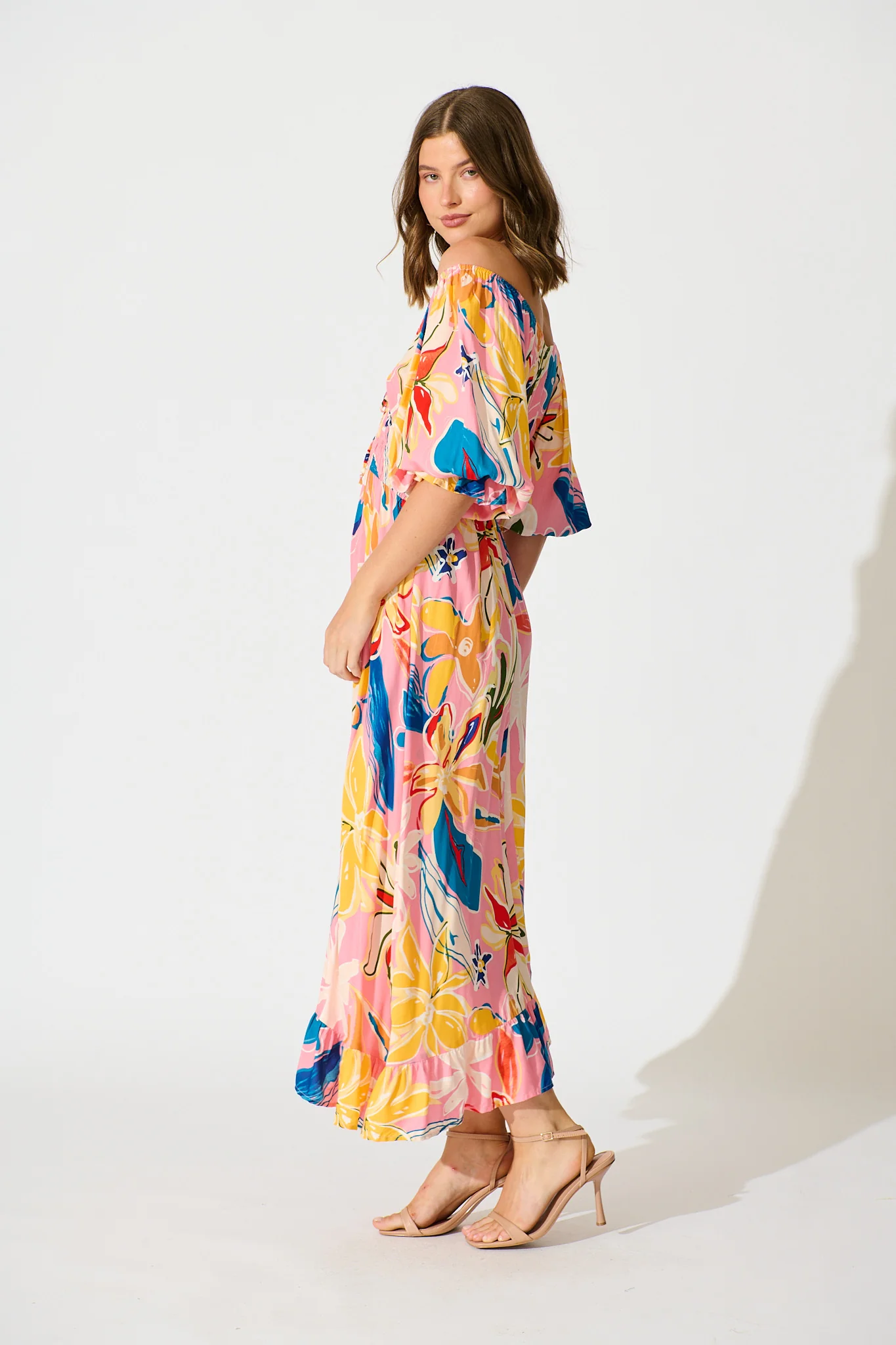 Corali Maxi Dress in Pink with Multi Print - Image 4