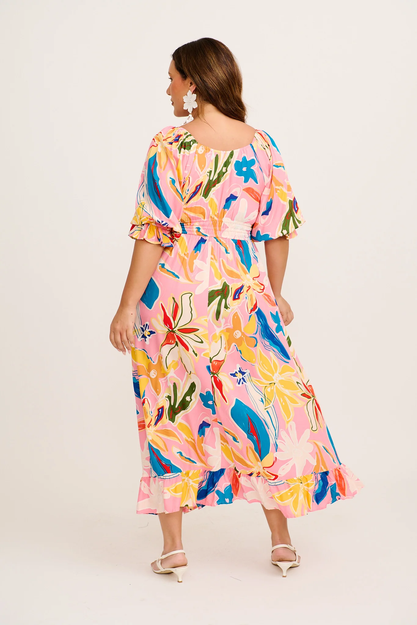 Corali Maxi Dress in Pink with Multi Print - Image 9