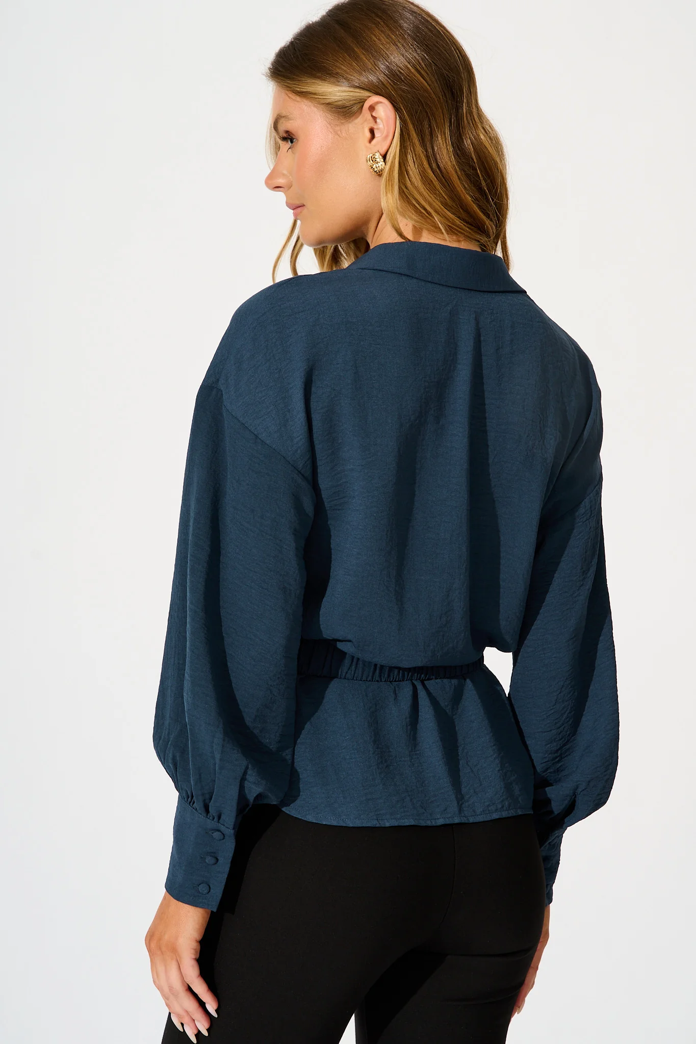Corporate Chic Shirt in Navy - Image 3
