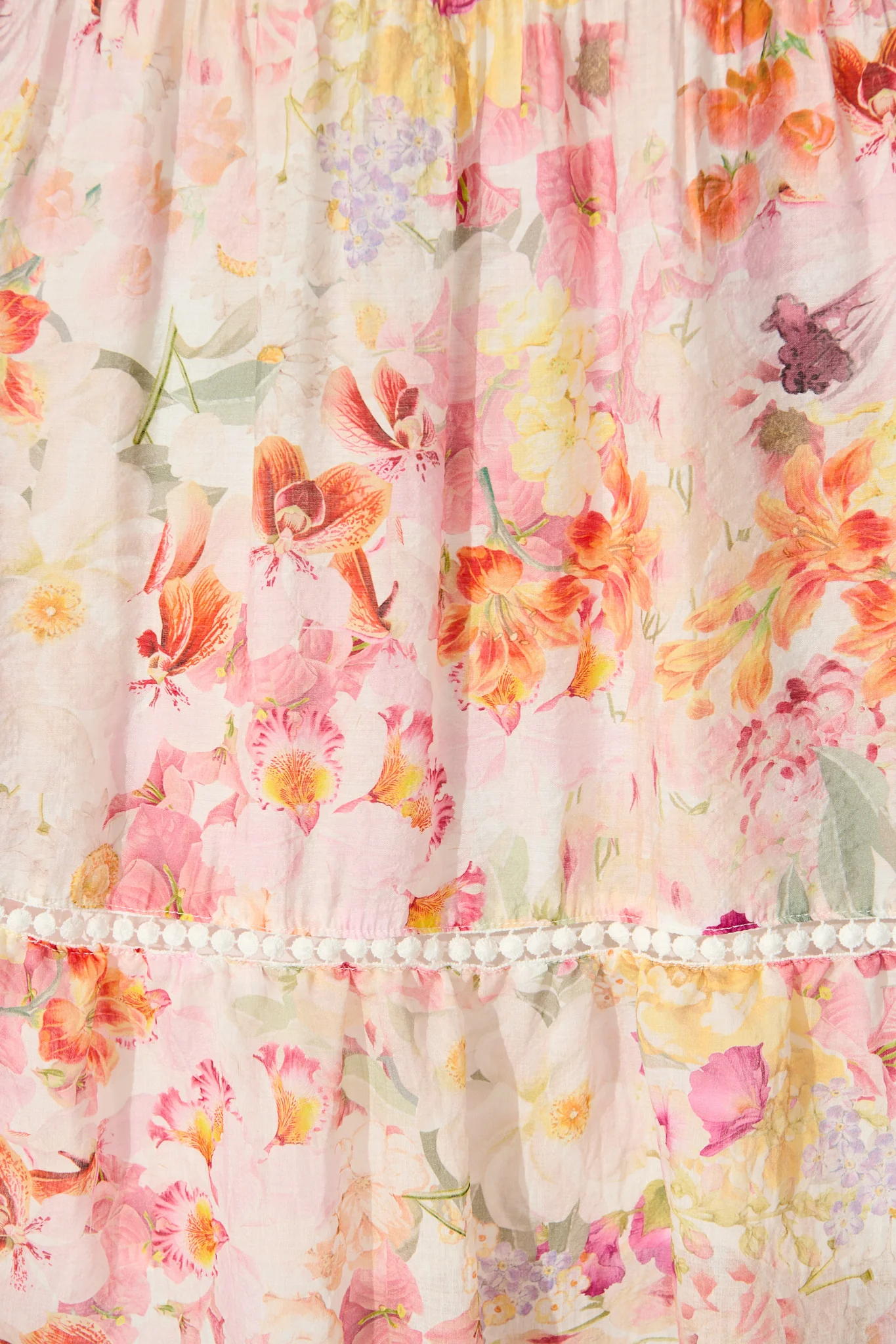 Cosima Midi Dress in Pink with Multi Watercolour Floral - Image 6