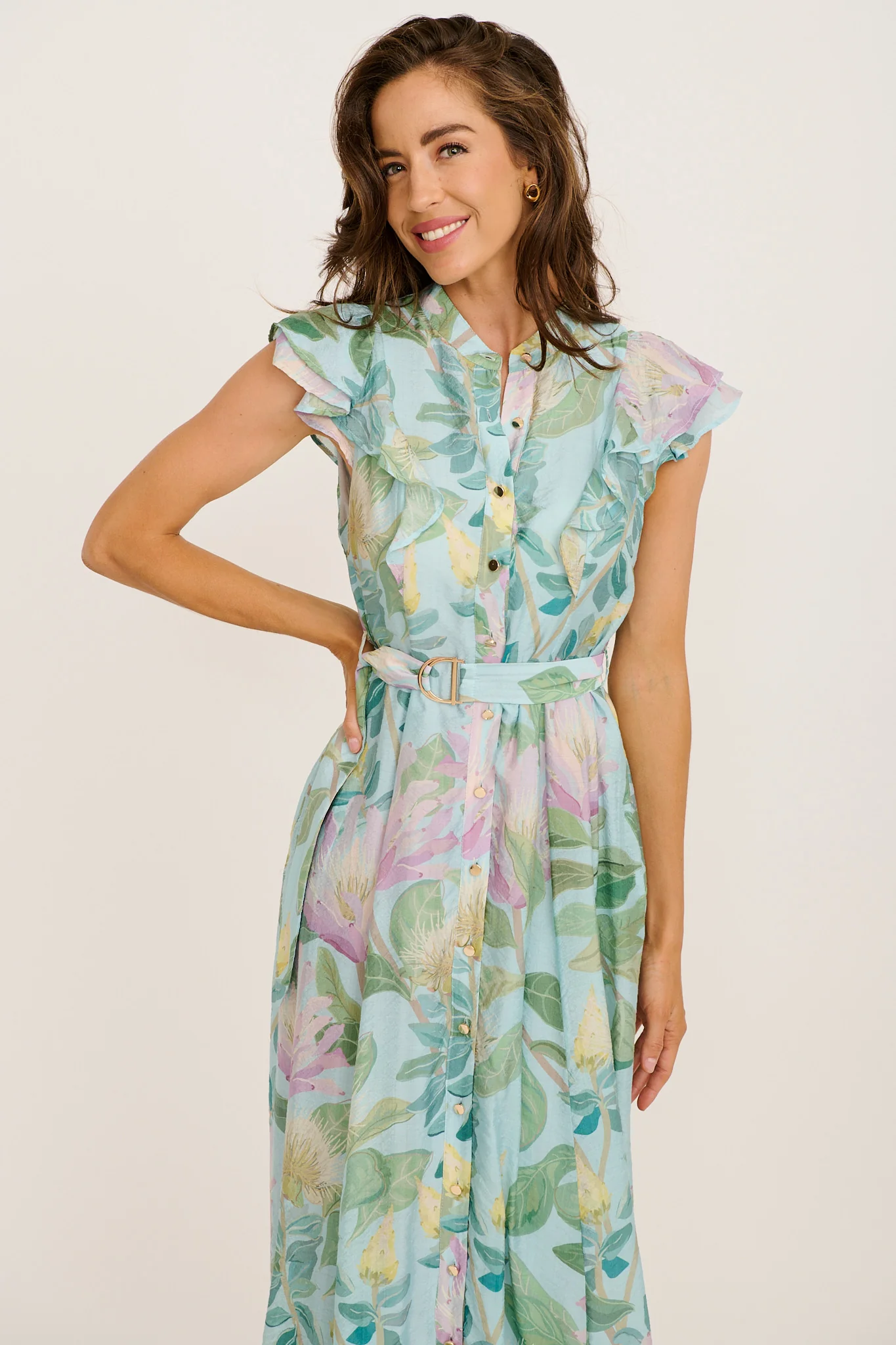 Cosmic Energy Midi Dress in Green - Image 2