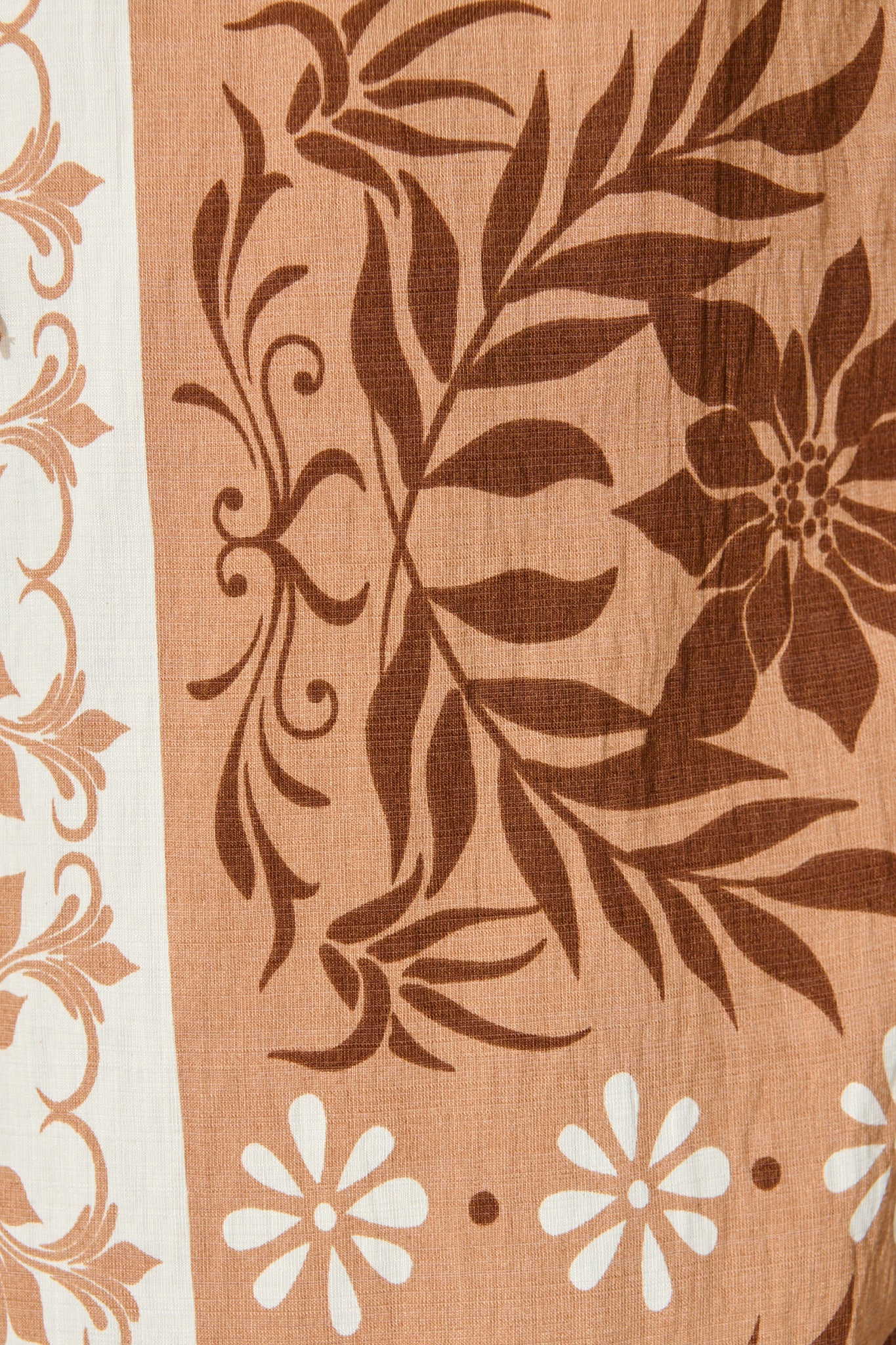 Danbury Pant in Brown and White Print - Image 7