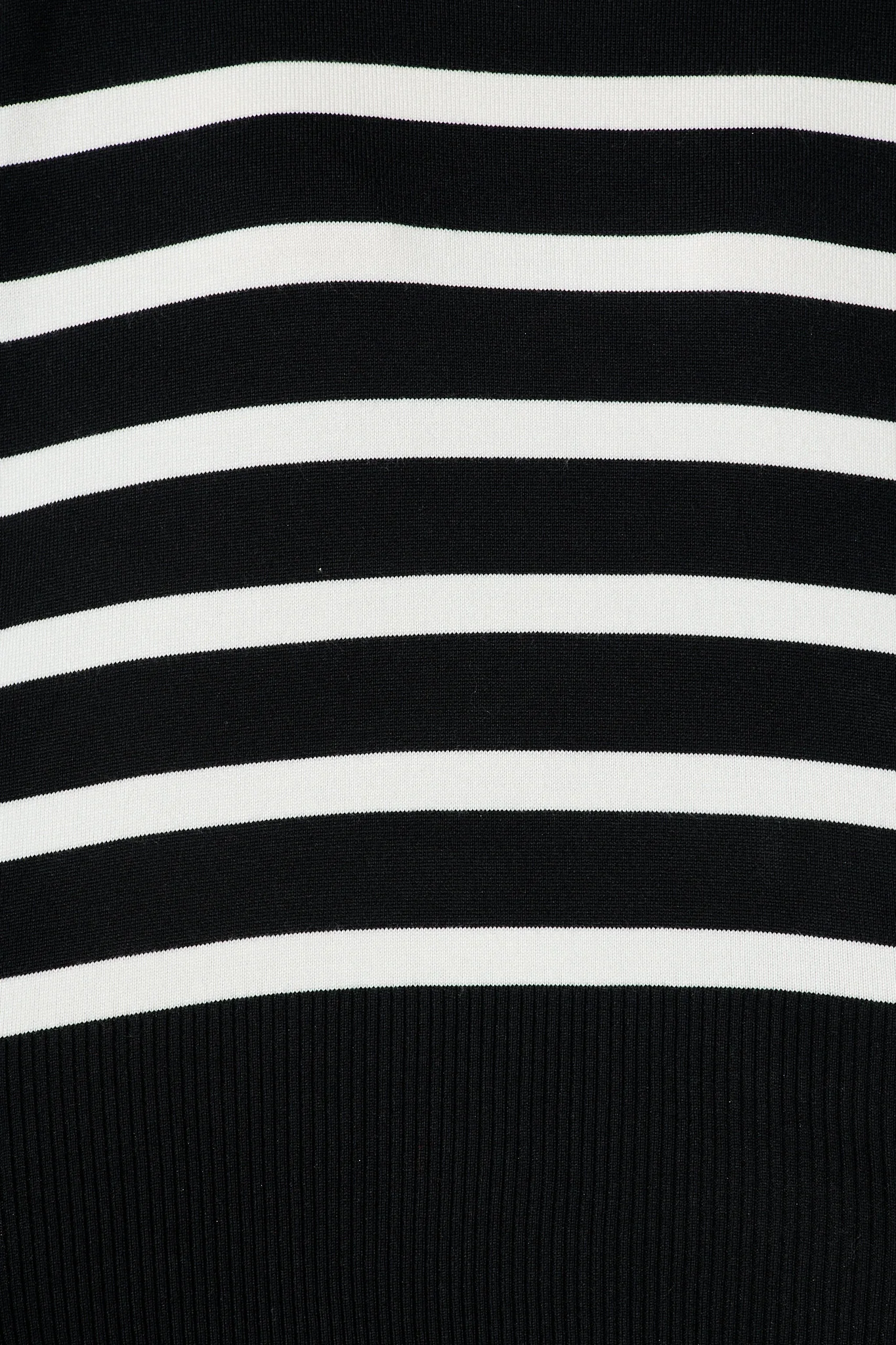 Dania Knit in Black with White Stripe Cotton Blend - Image 6