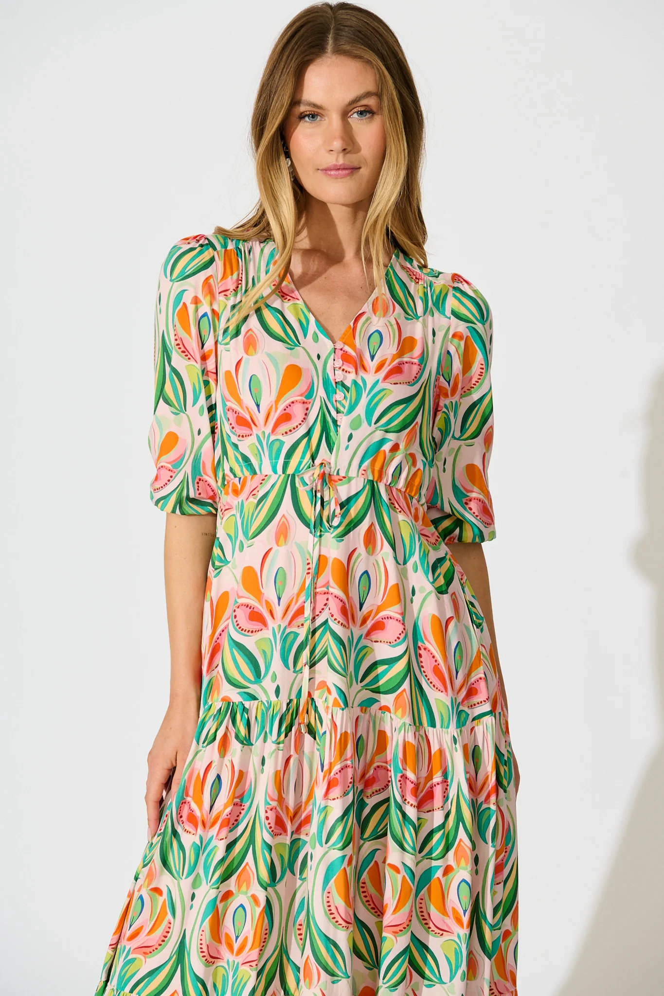 Danielle Maxi Dress in Multi Print - Image 2
