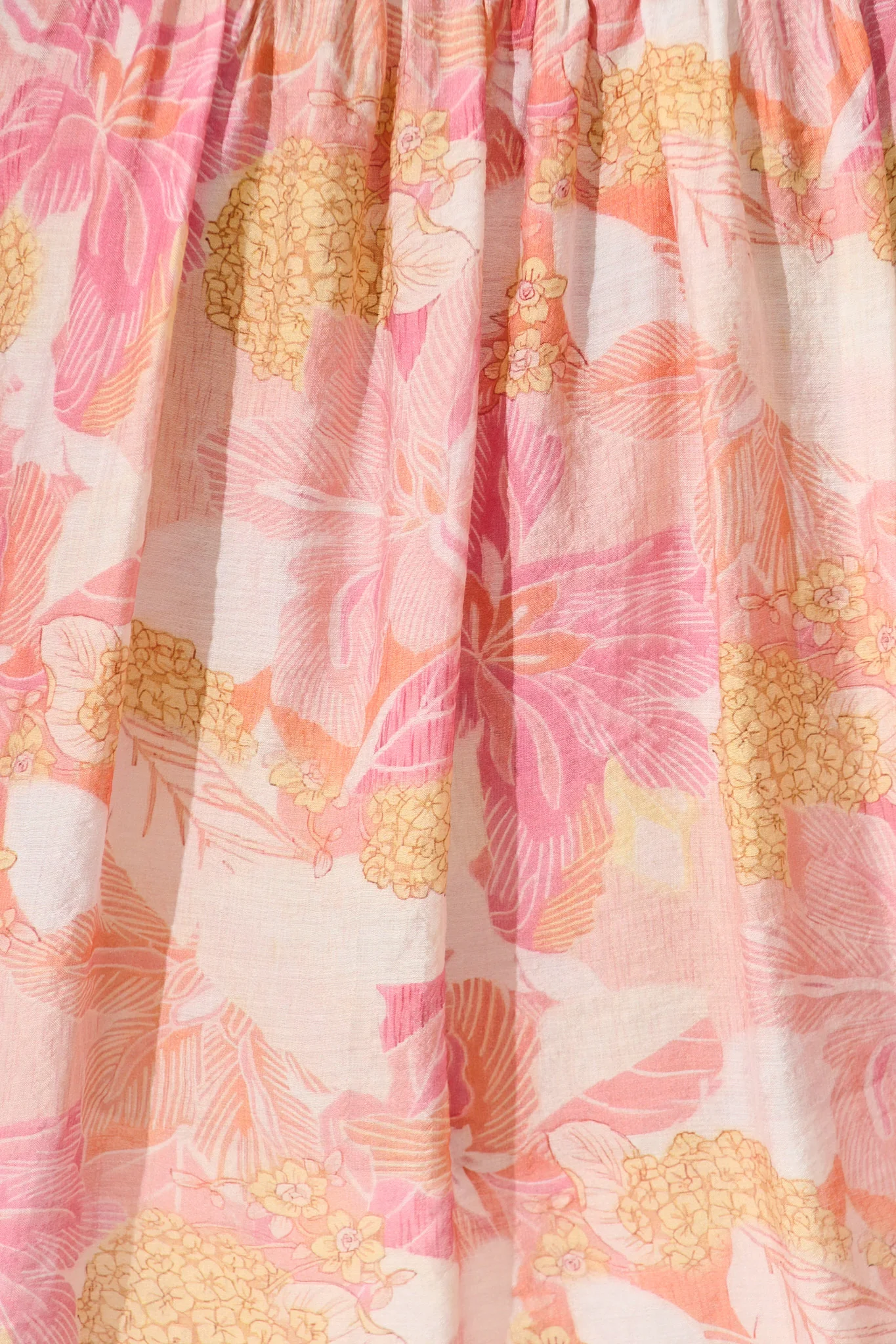 Davies Shirt in Pink Floral With White Lace Trim - Image 9