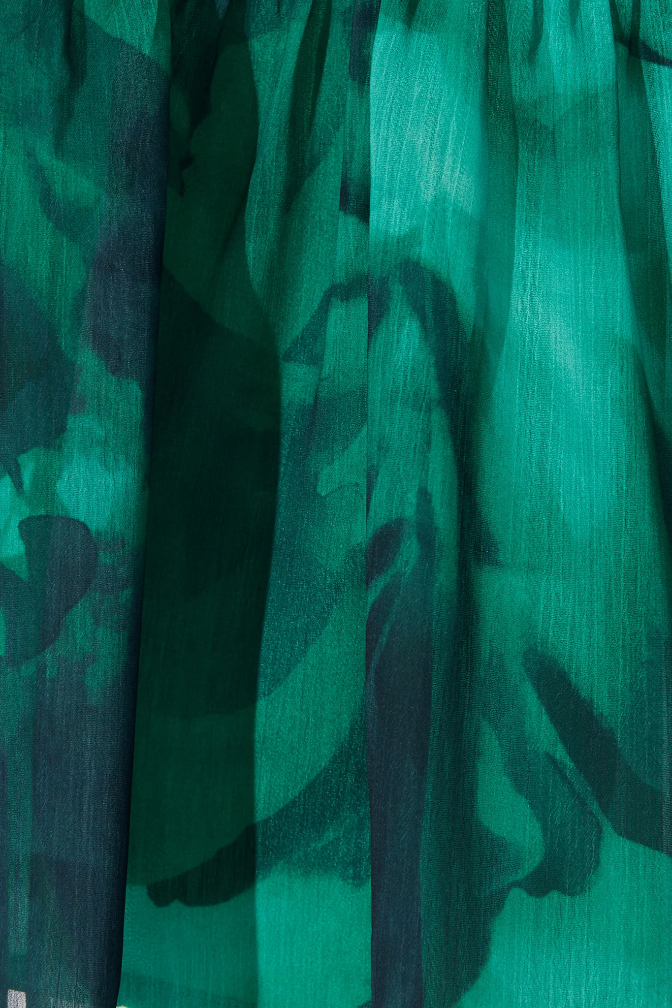Dawnfall Dress in Green Watercolour Chiffon - Image 6