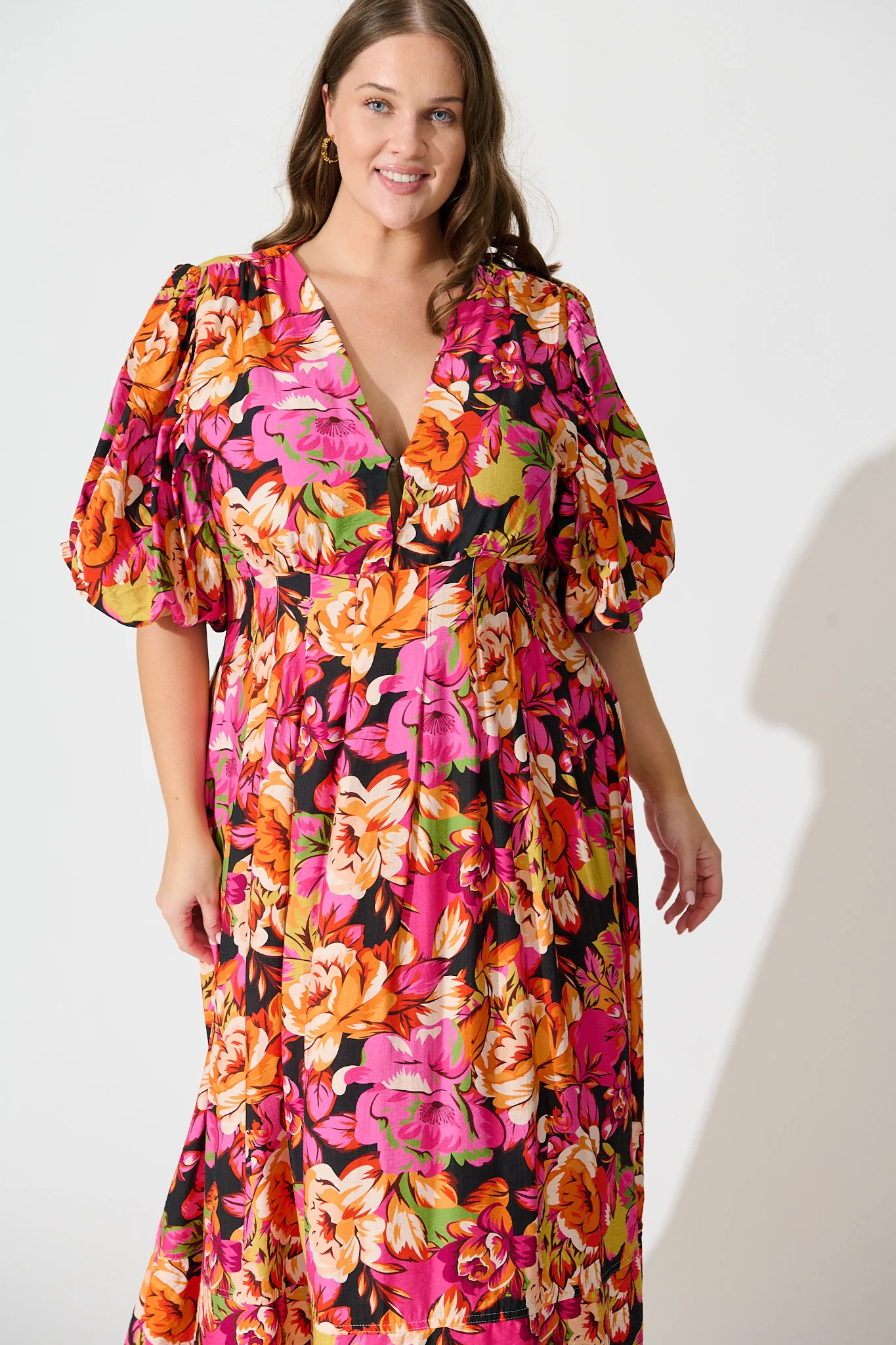 Daydreamer Midi Dress In Multi Floral - Image 6