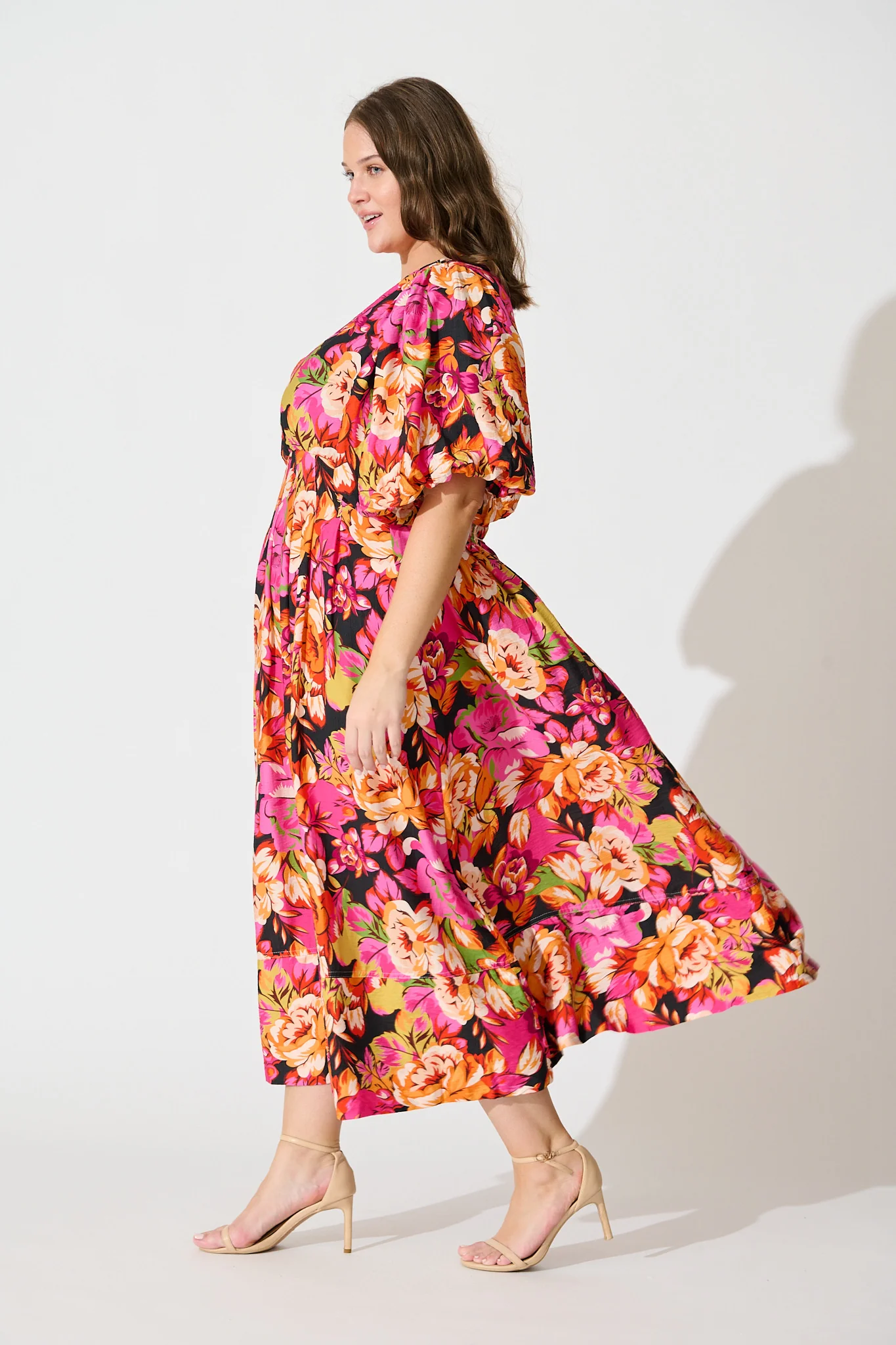 Daydreamer Midi Dress In Multi Floral - Image 8
