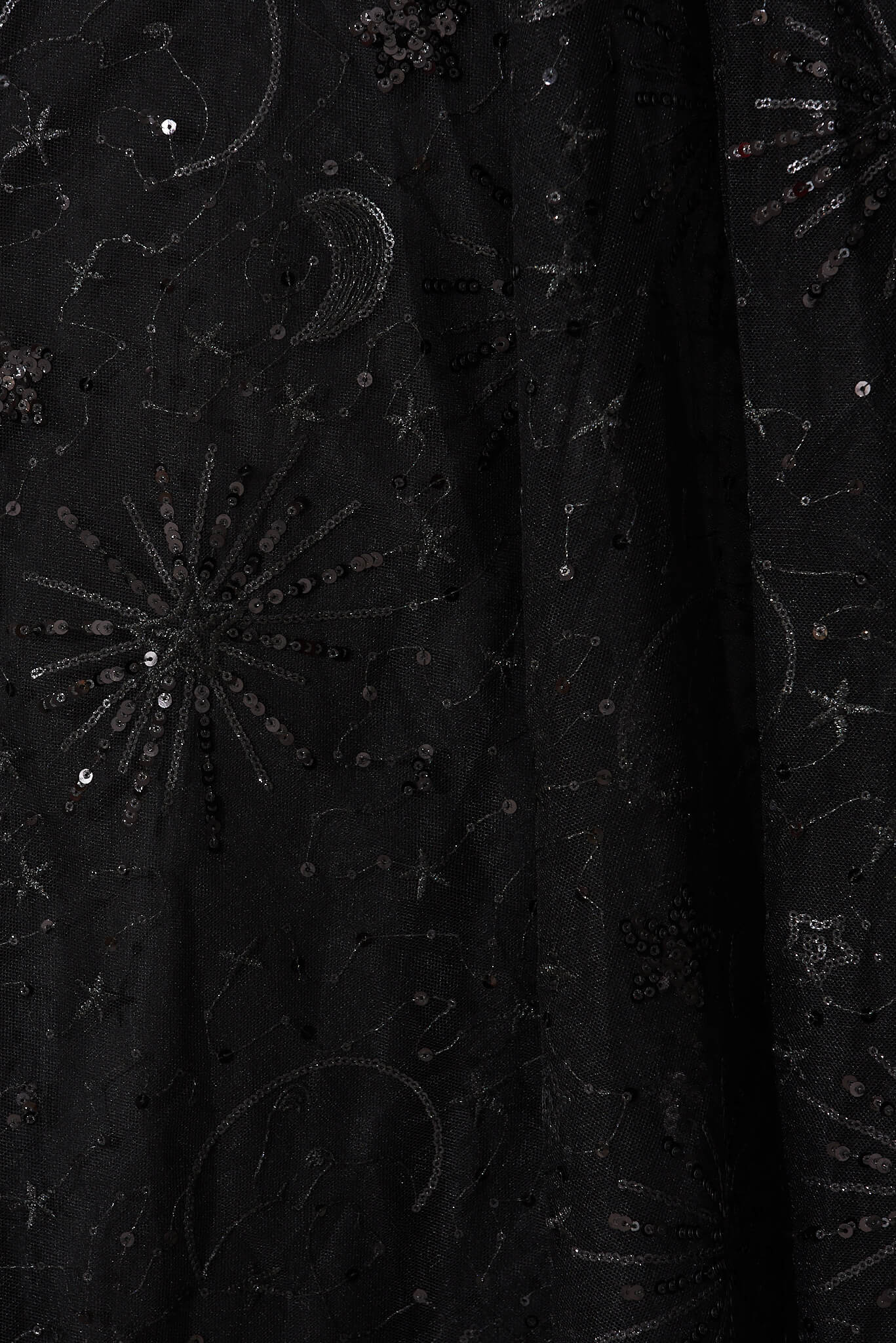 Dazzle Maxi Dress In Black Sequin Tulle - Image 6