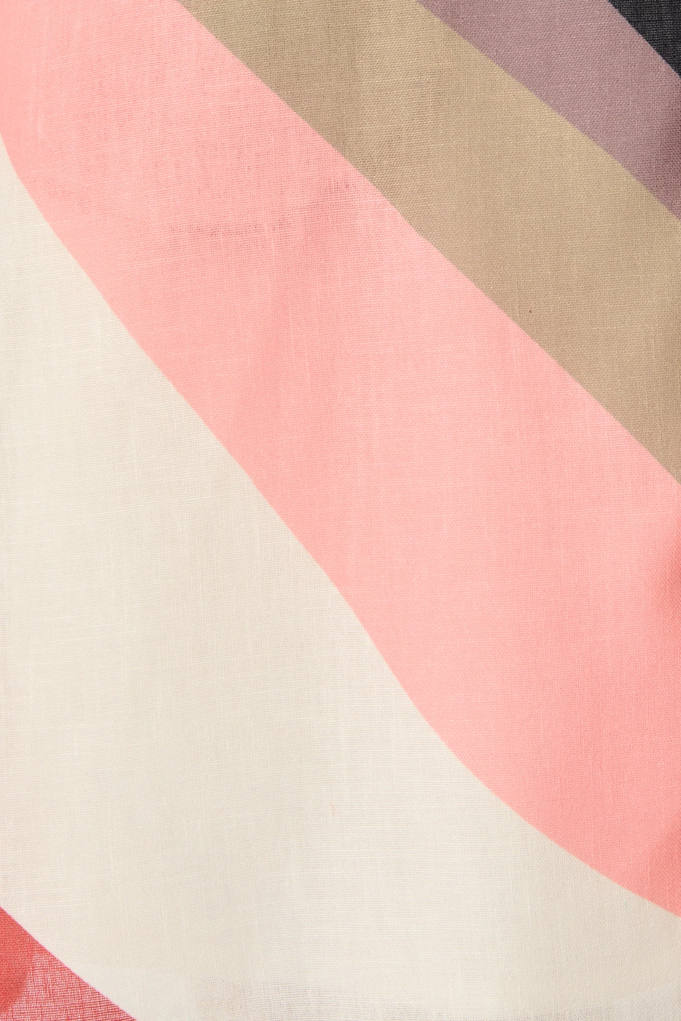 Defined Shirt Dress in Multi Print Linen Blend - Image 6