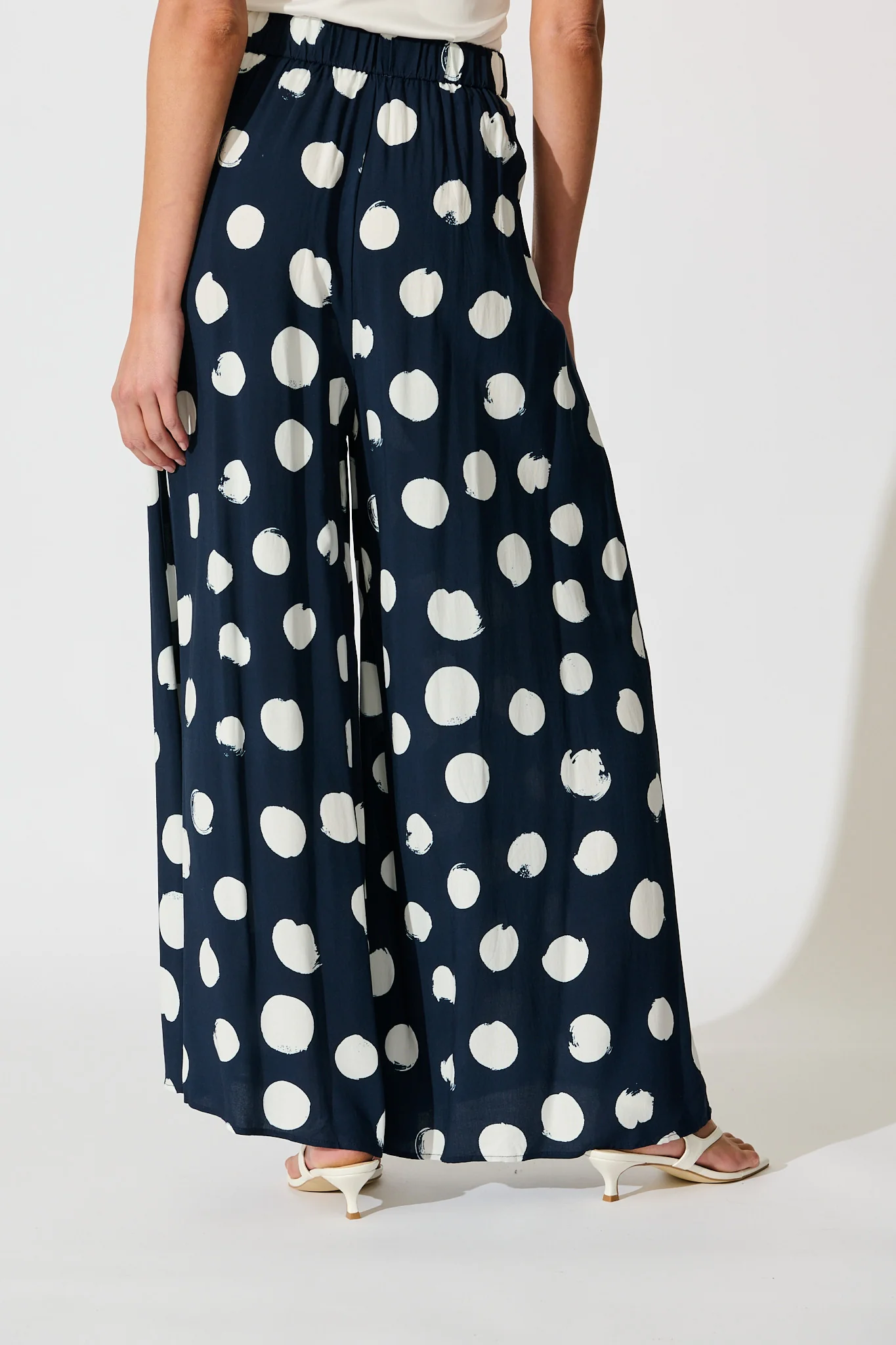 Denver Pant in Navy with White Spot - Image 3