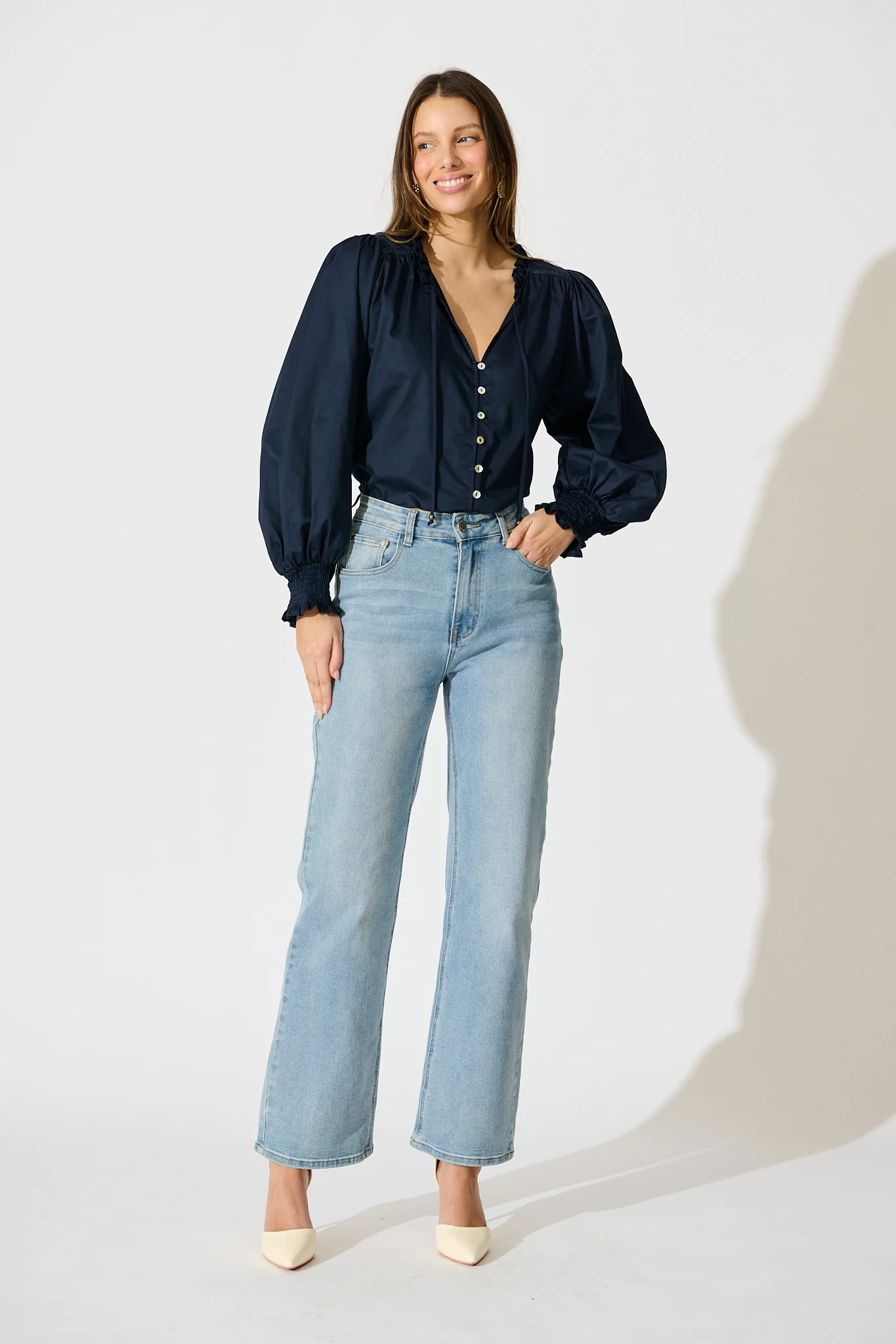 Devotion Top in Navy Cotton - Image 4