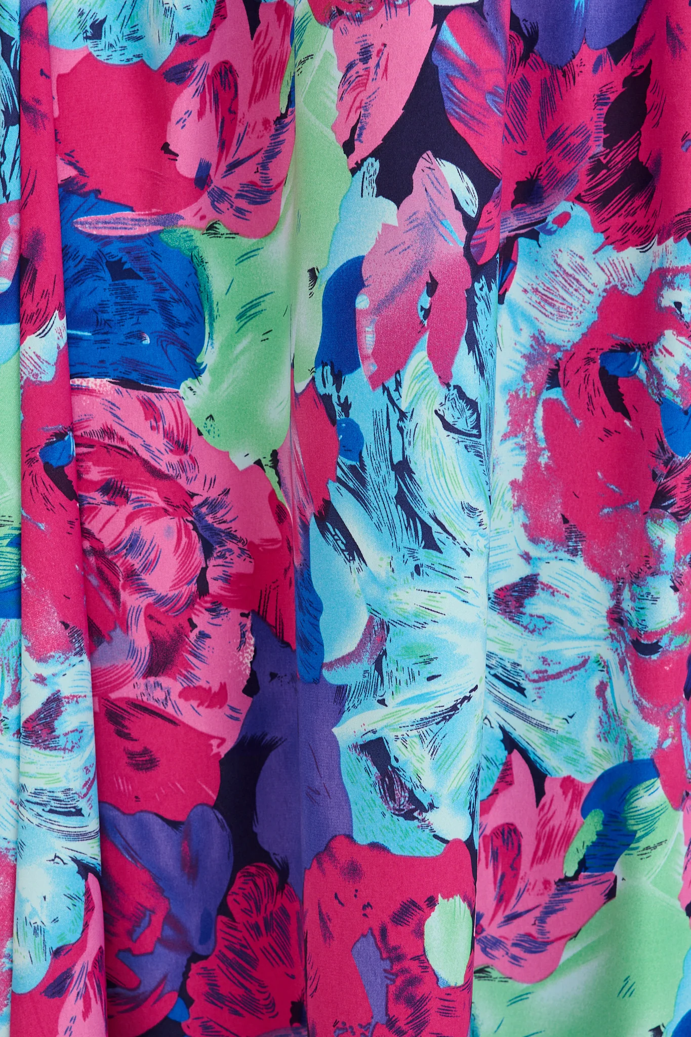 Dream Luxe Maxi Skirt in Multi Watercolour Satin - Image 6