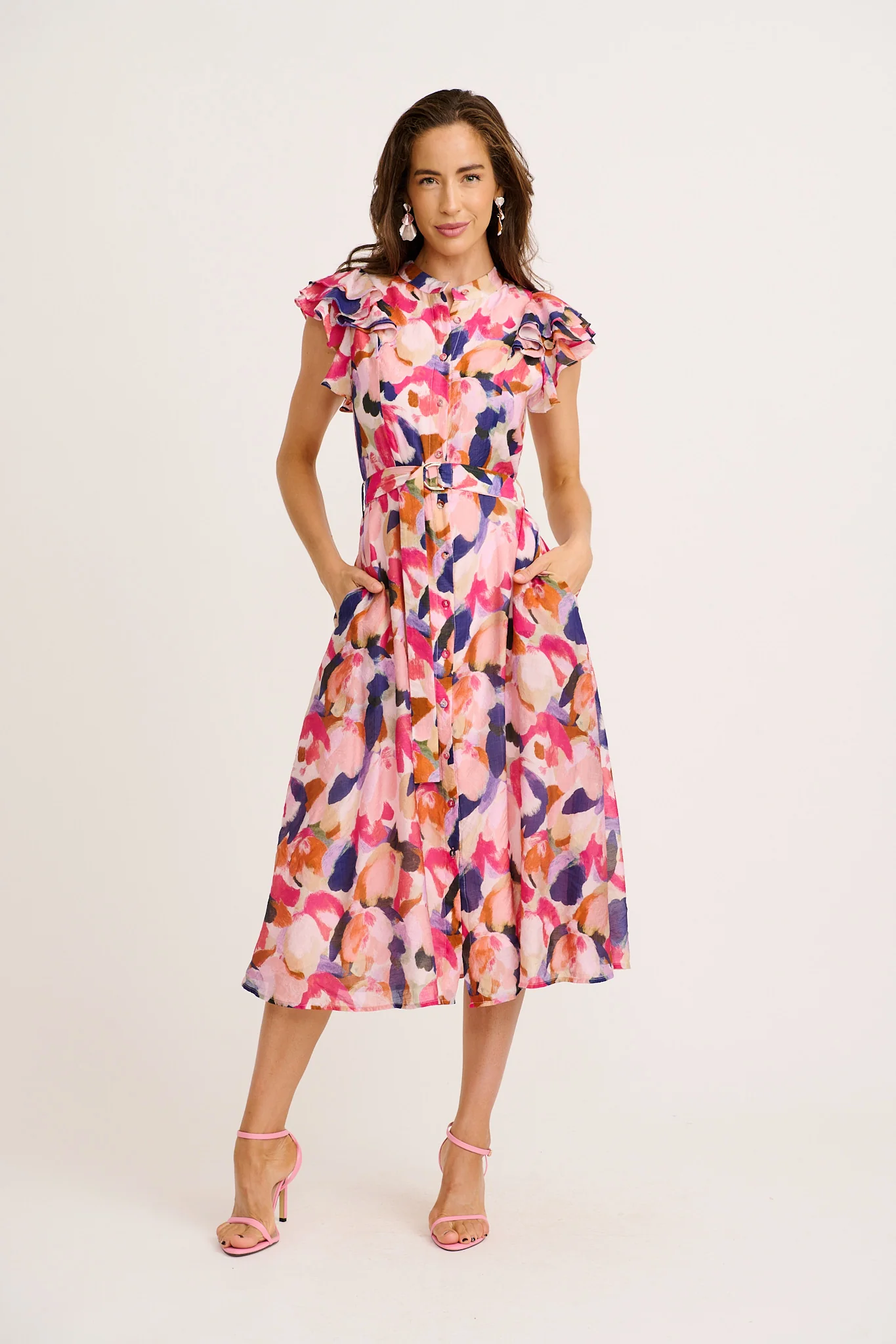 Dusk Desire Midi Dress in Multi Print - Image 3