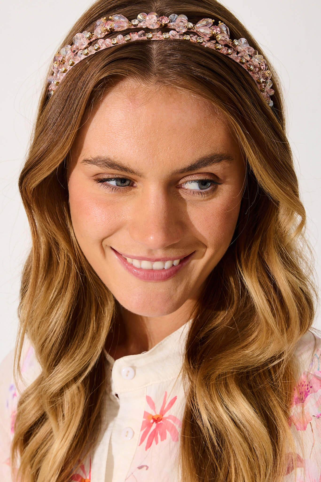 Echo Headband In Blush - Image 4