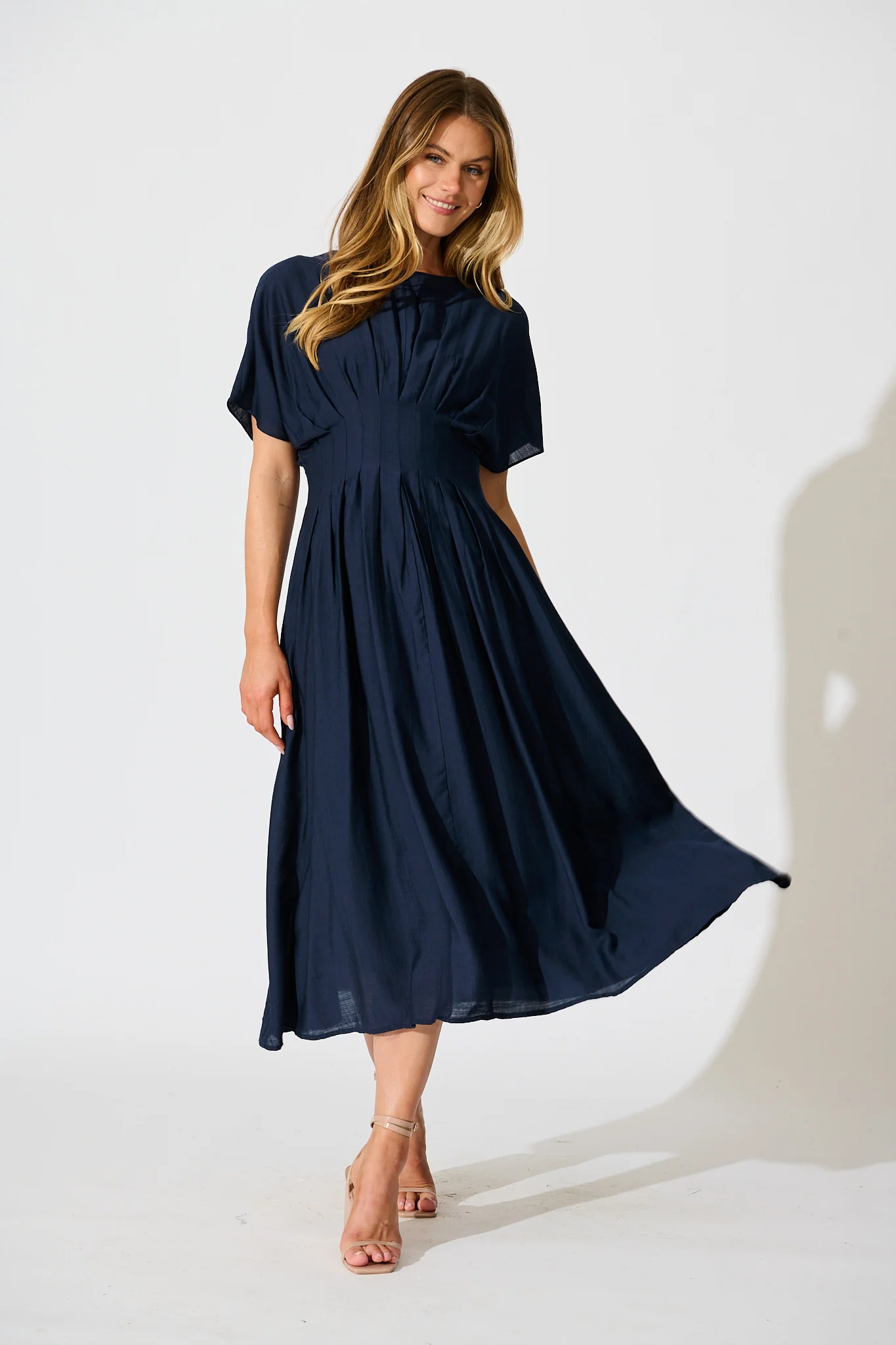 Elegance Echo Maxi Dress in Navy - Image 2