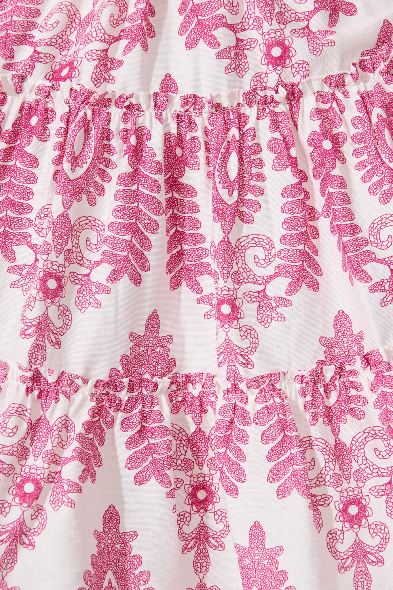 Elio Dress in White with Pink Floral Print - Image 6