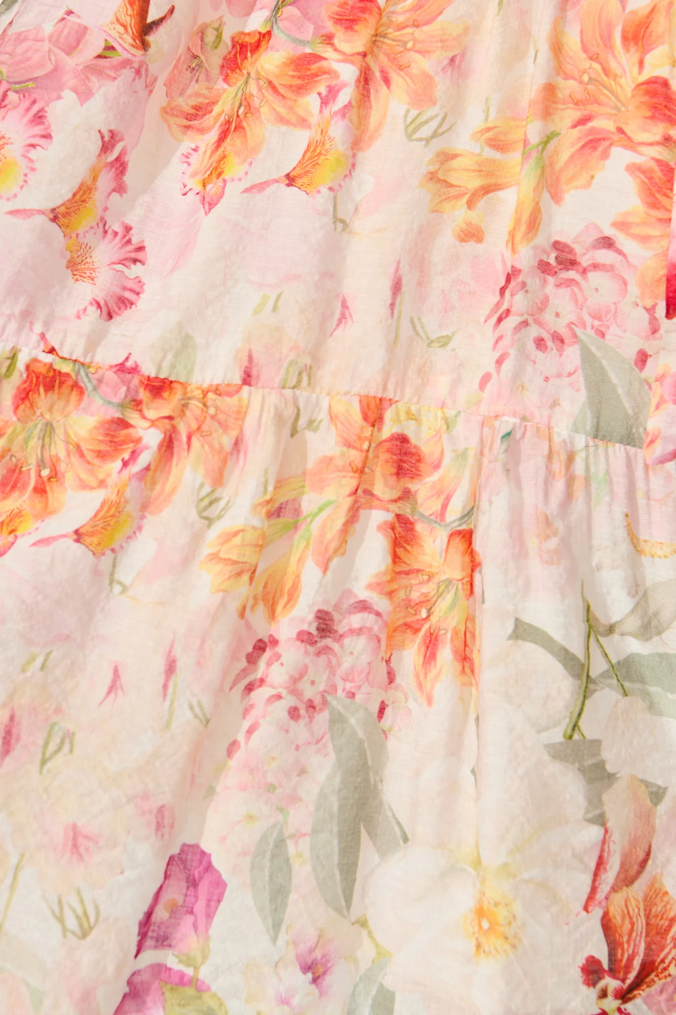 Elma Dress in Pink with Multi Watercolour Floral - Image 6