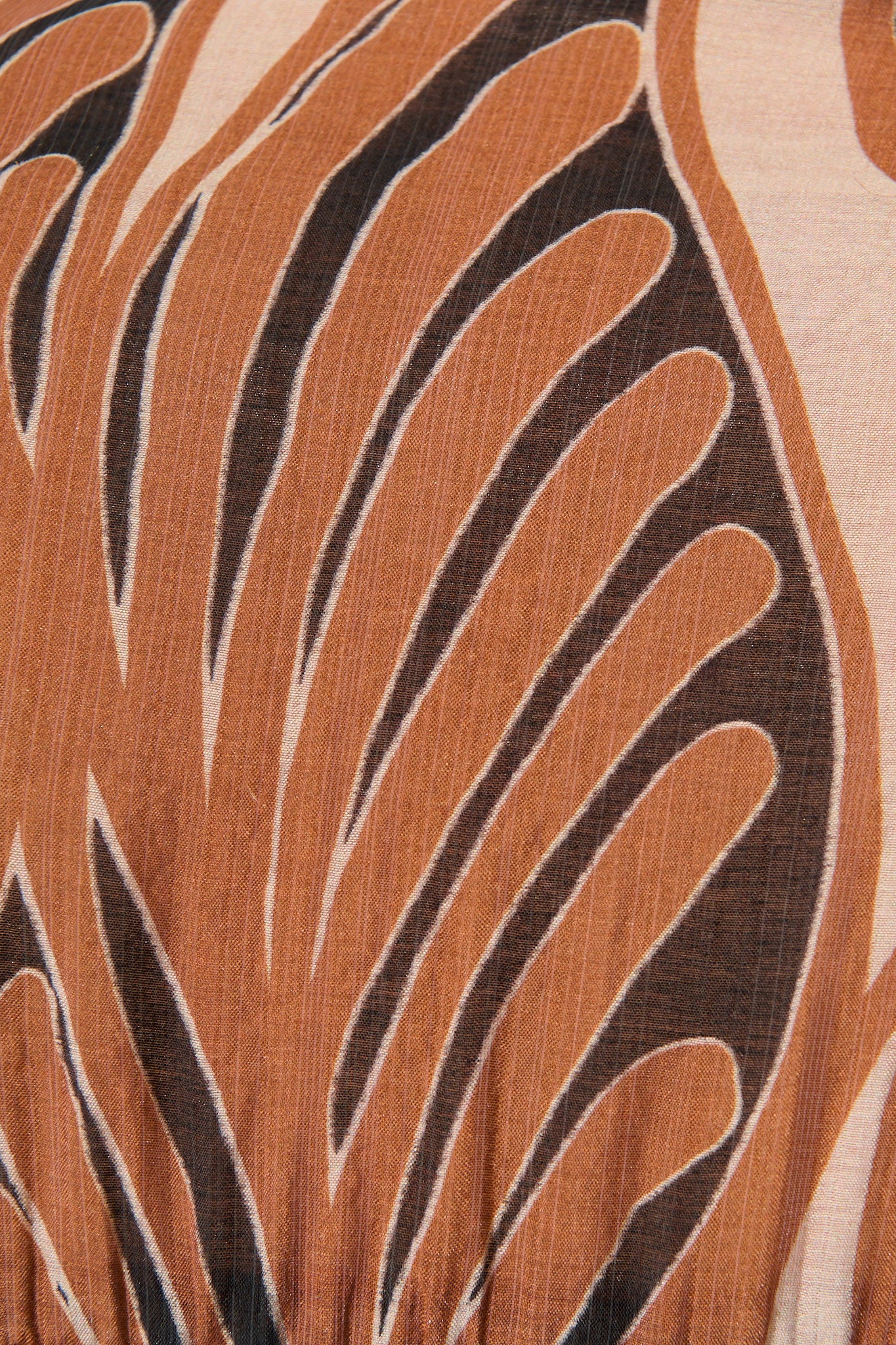 Emma Shirt in Brown with Tan Cotton Blend - Image 6
