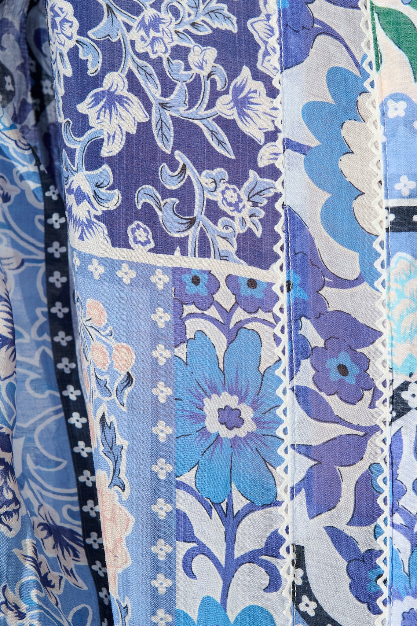 Emma Shirt in Multi Blue Cotton Blend - Image 6
