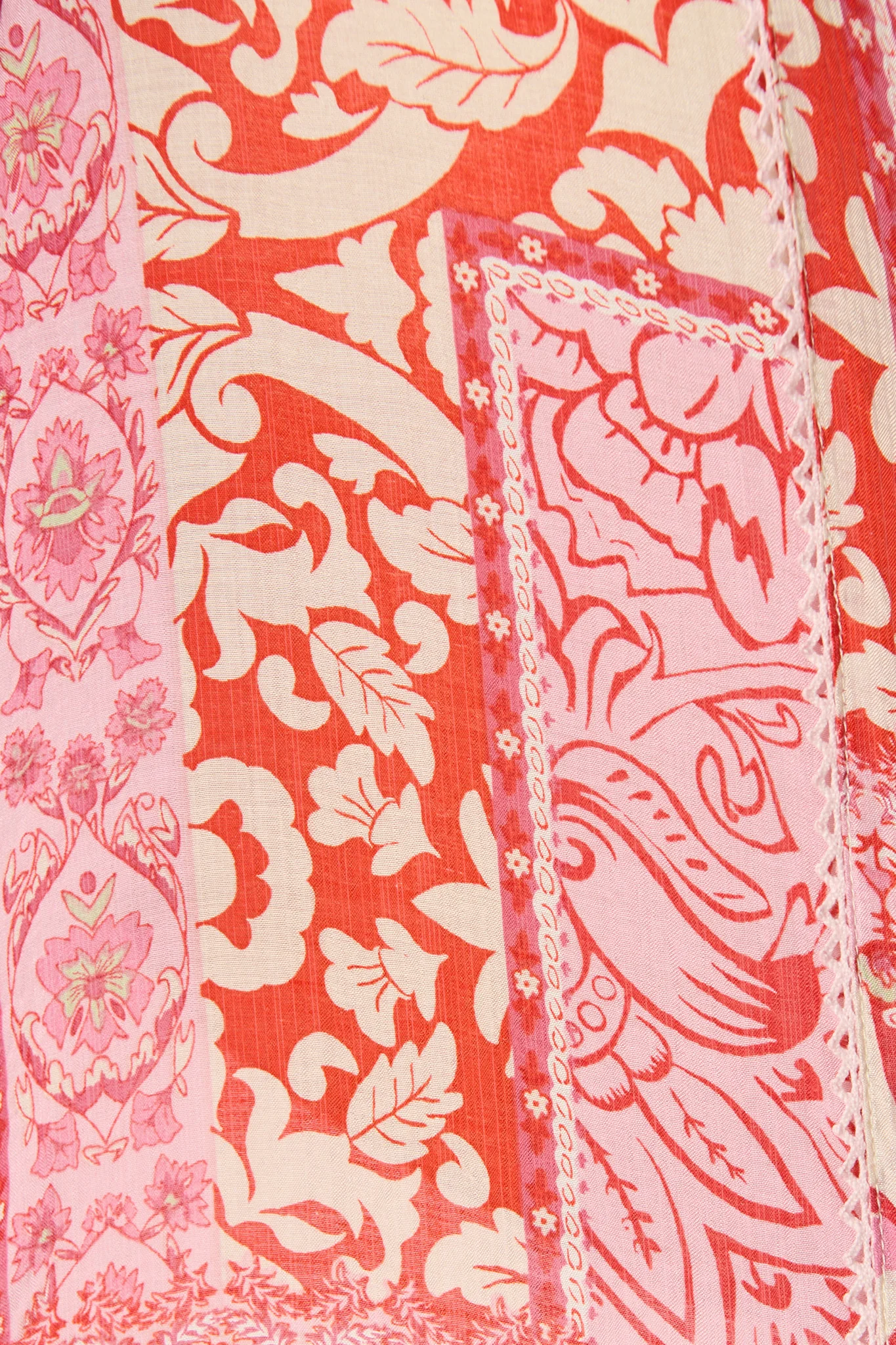 Emma Shirt in Pink with Red Cotton Blend - Image 6