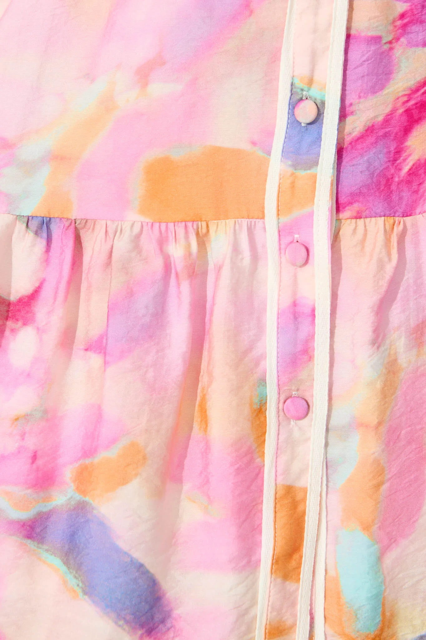 Ennis Shirt Dress in Pink with Purple Watercolour - Image 6