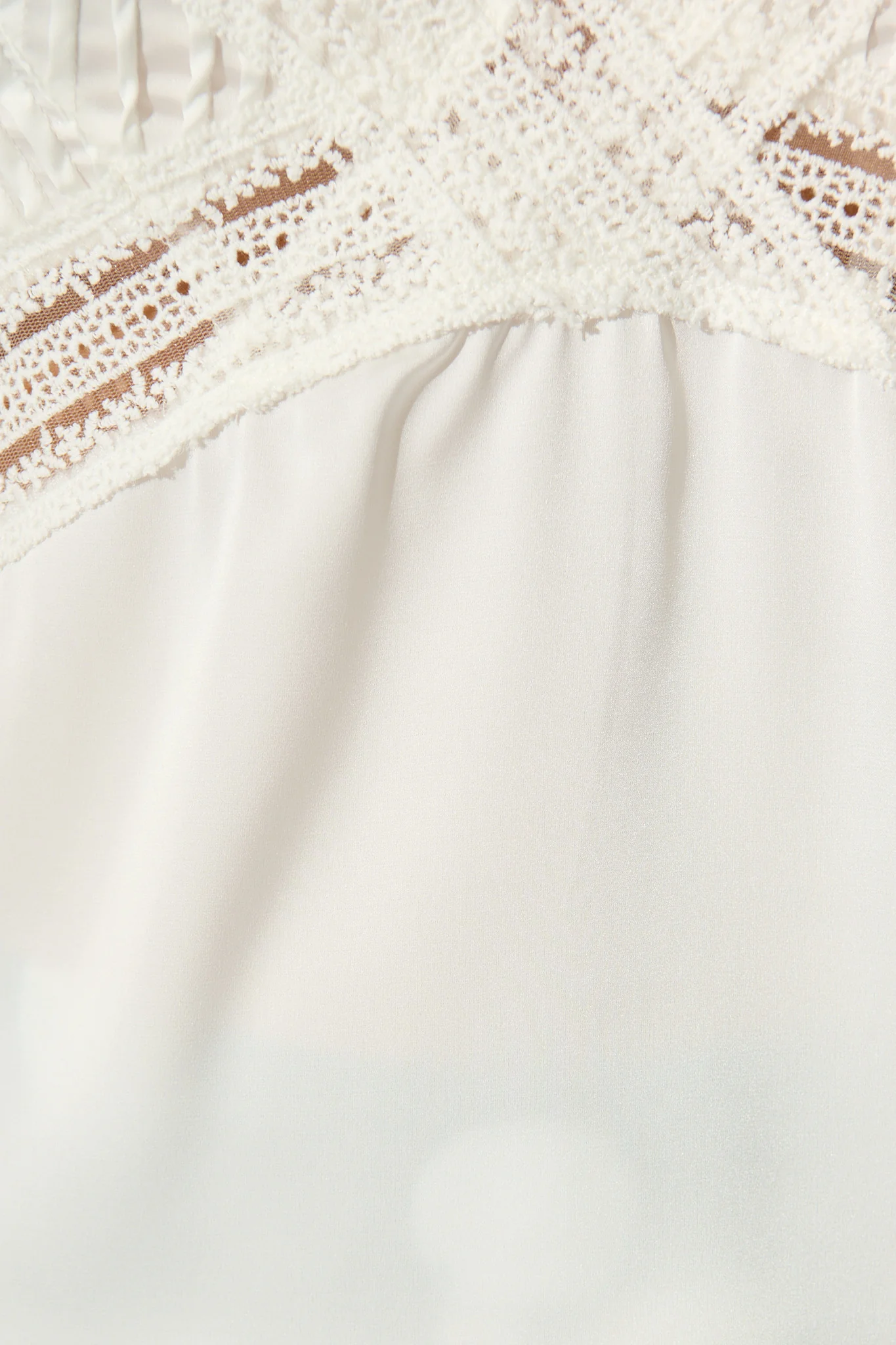 Esta Lace Cami Top in White Satin - Image 6