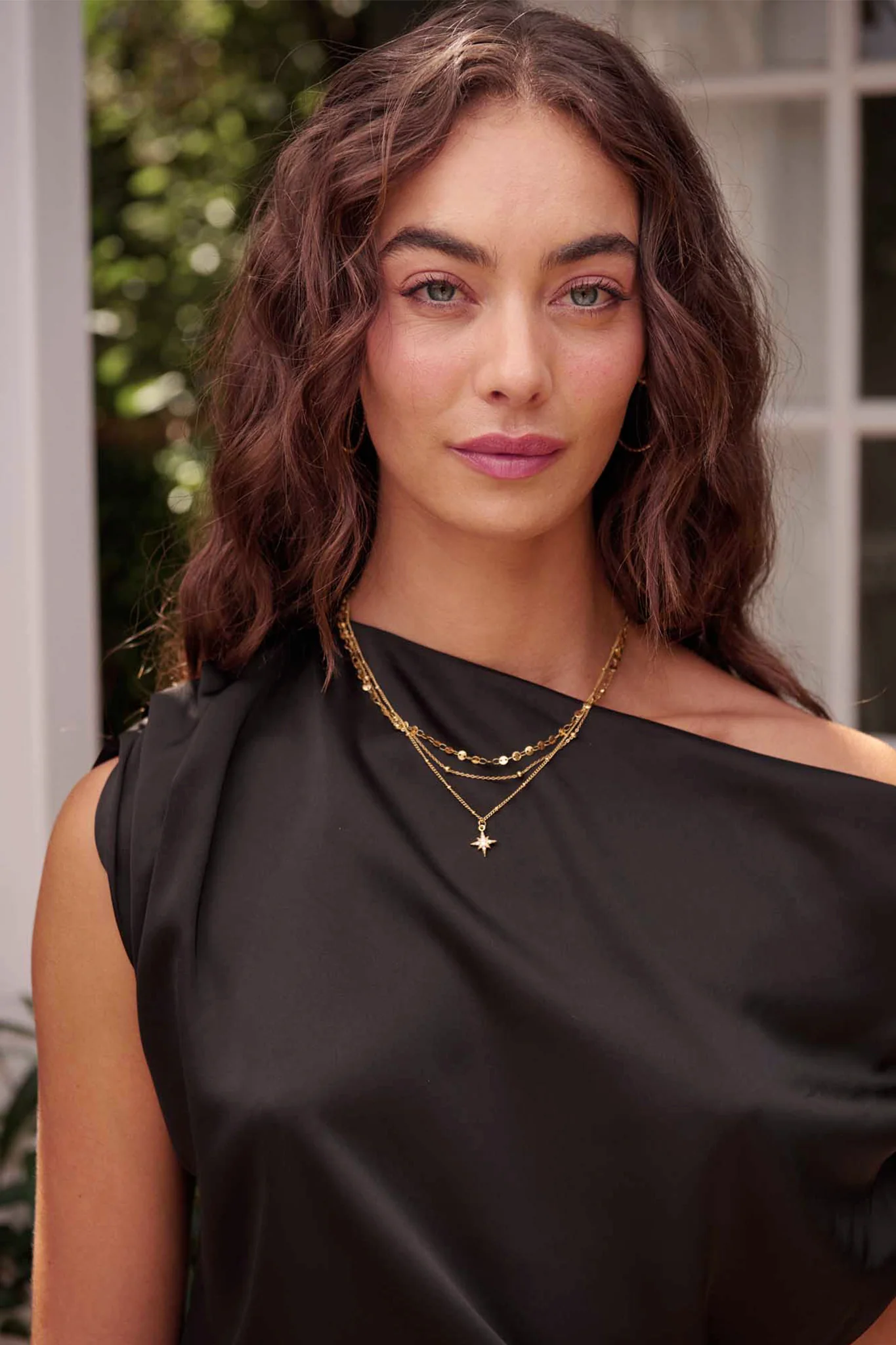 Estela Layered Necklace in Gold